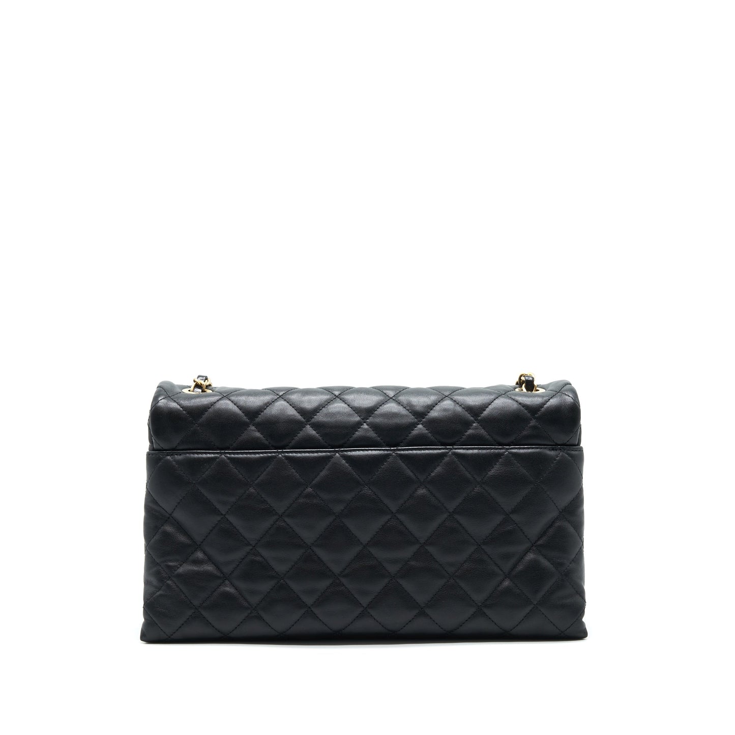 Chanel Single Flap Calfskin GHW Black Shoulder Bag