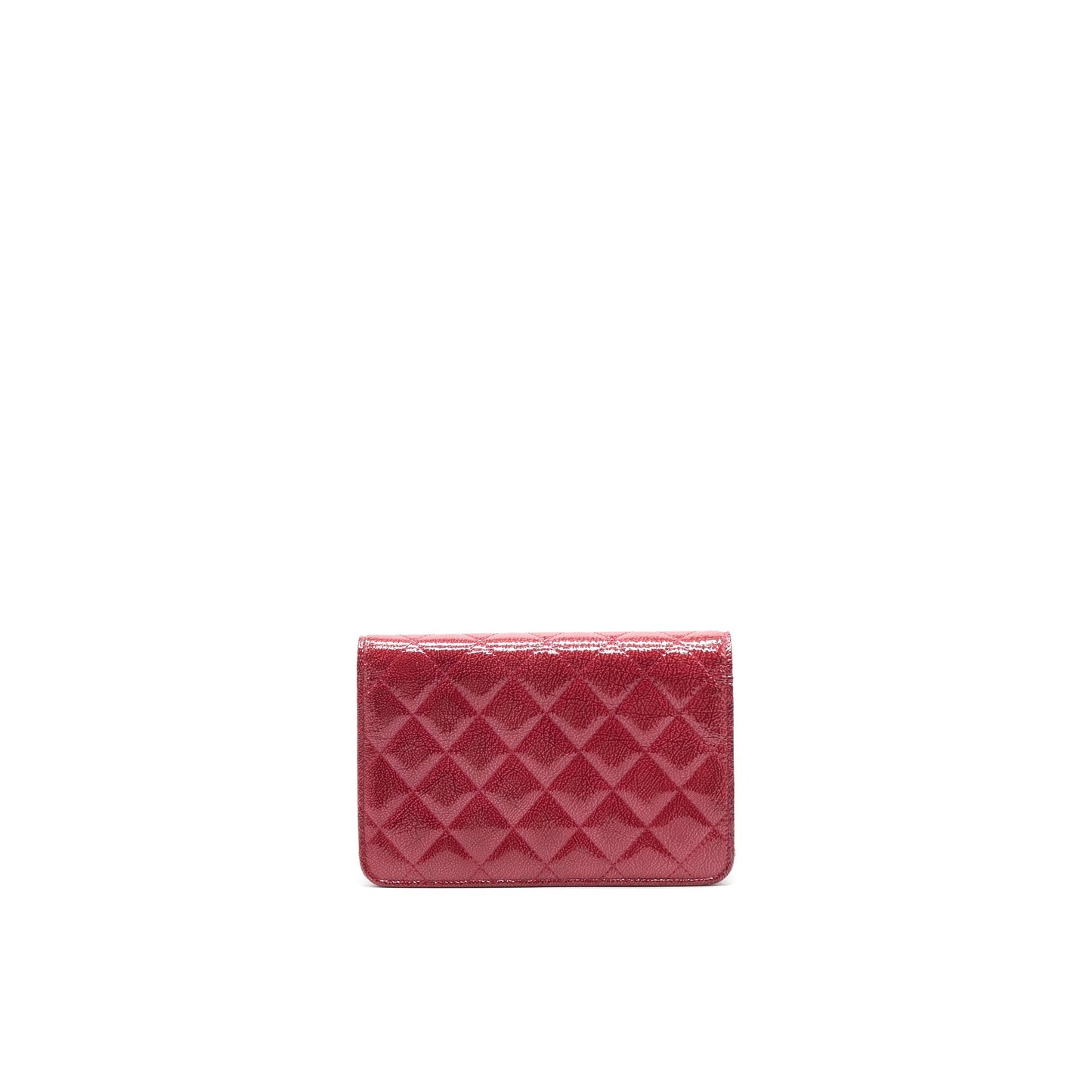 Chanel ON PATENT SHW Red Leather Wallet Case