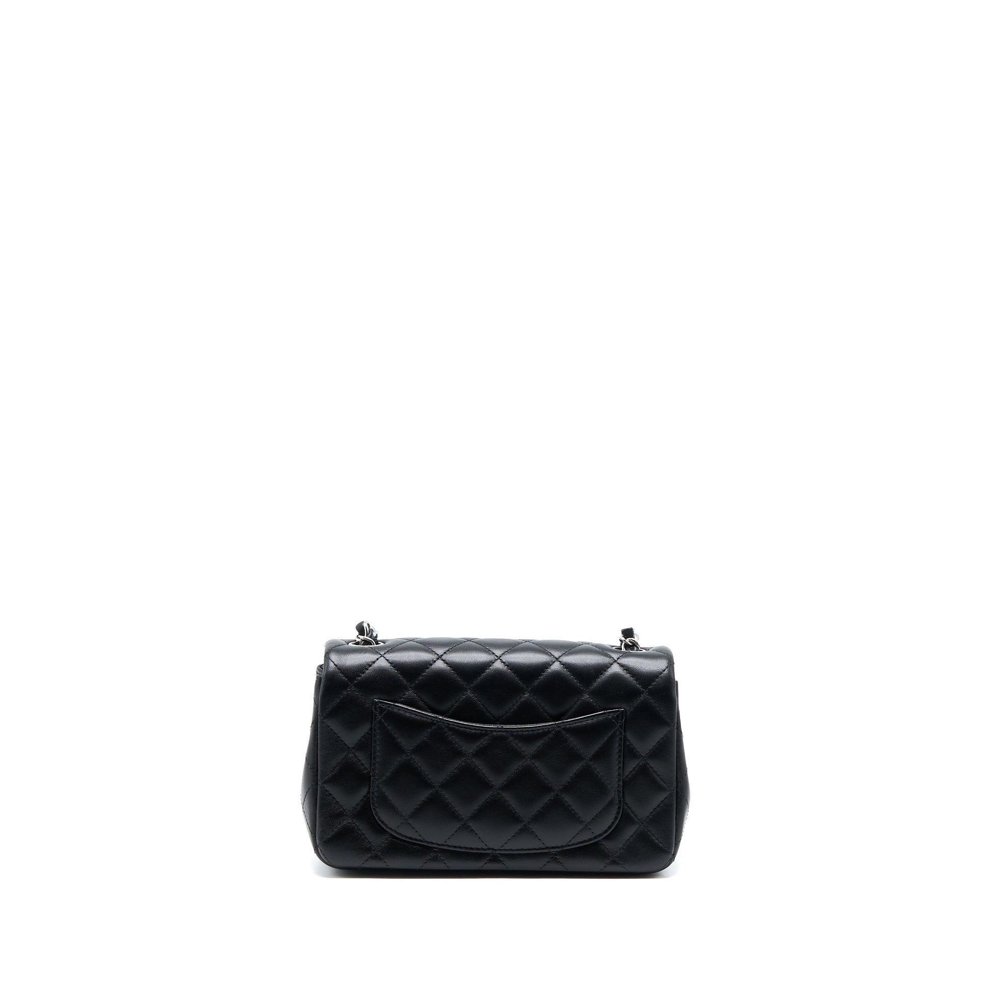 Chanel Rectangular Lambskin SHW Microchip Black Mini Bag