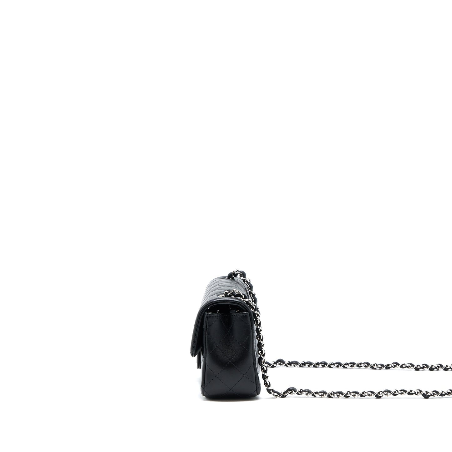 Chanel Rectangular Lambskin SHW Microchip Black Mini Bag