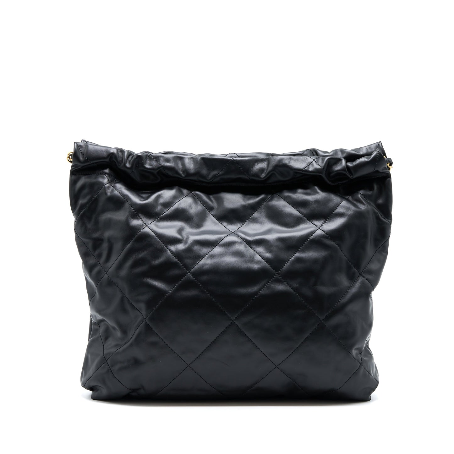 Chanel 22 Shiny Calfskin GHW Microchip Black Handbag Microchip 1