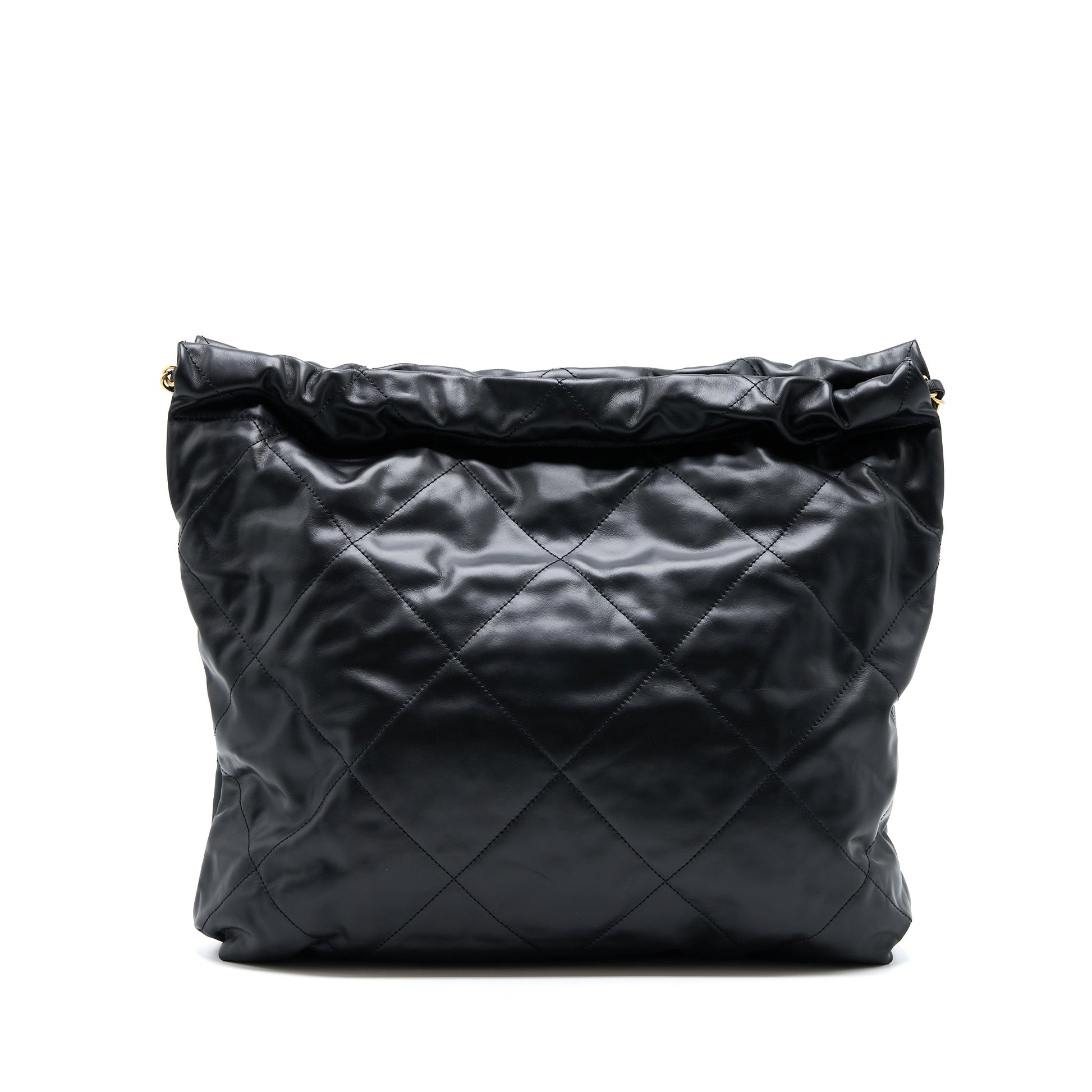 Chanel 22 Shiny Calfskin GHW Microchip Black Handbag Microchip 1