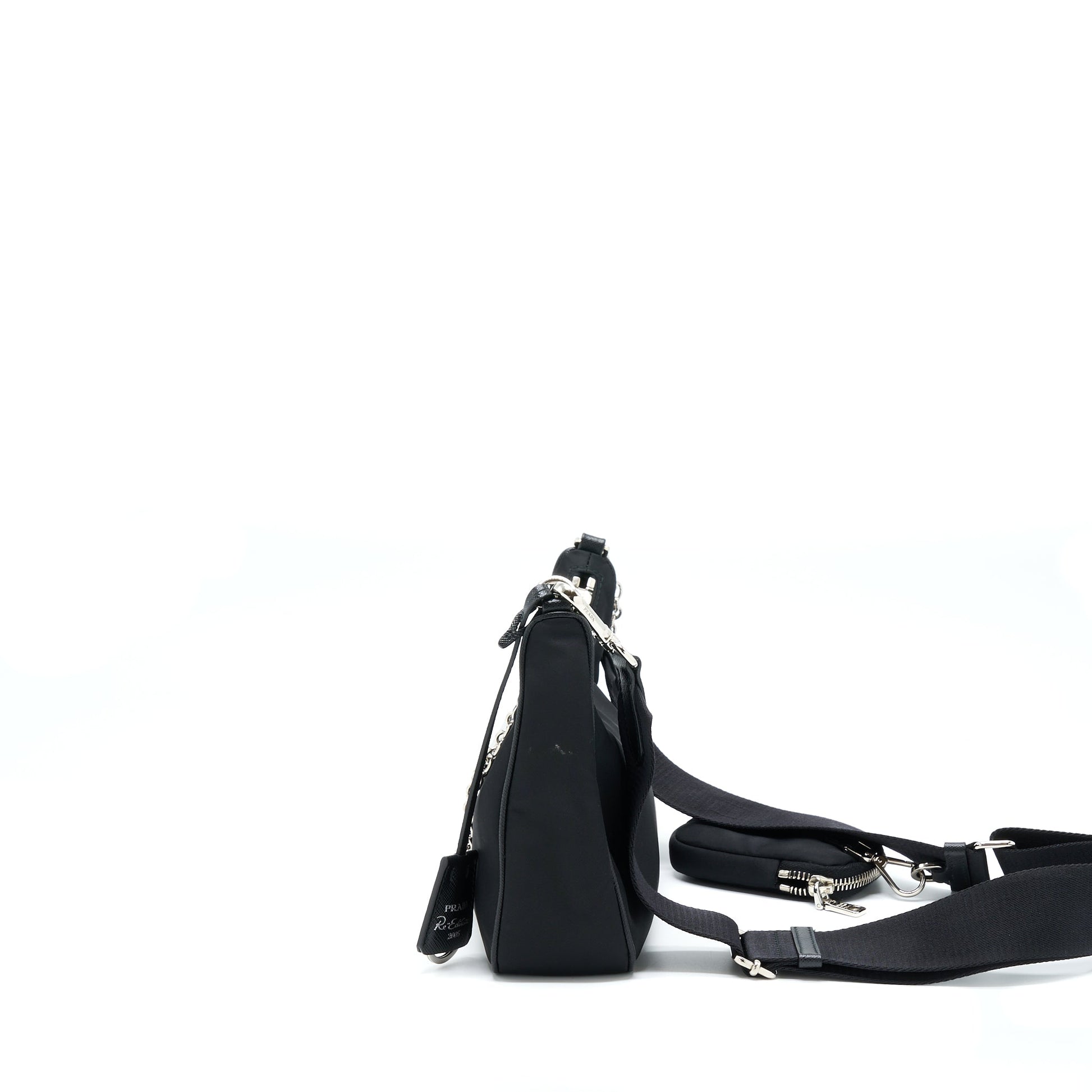 Prada Reedition Handbag Black Travel Bag