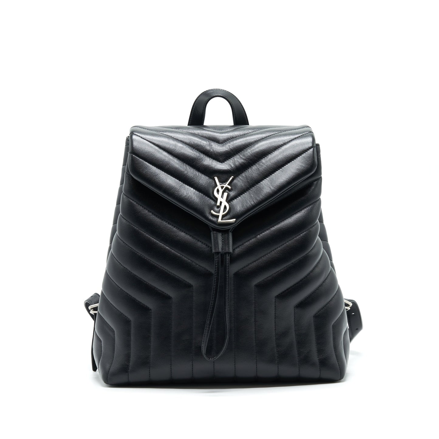 YSL Saint Laurent Saint Laurent Loulou Backpack Matelass Black Medium