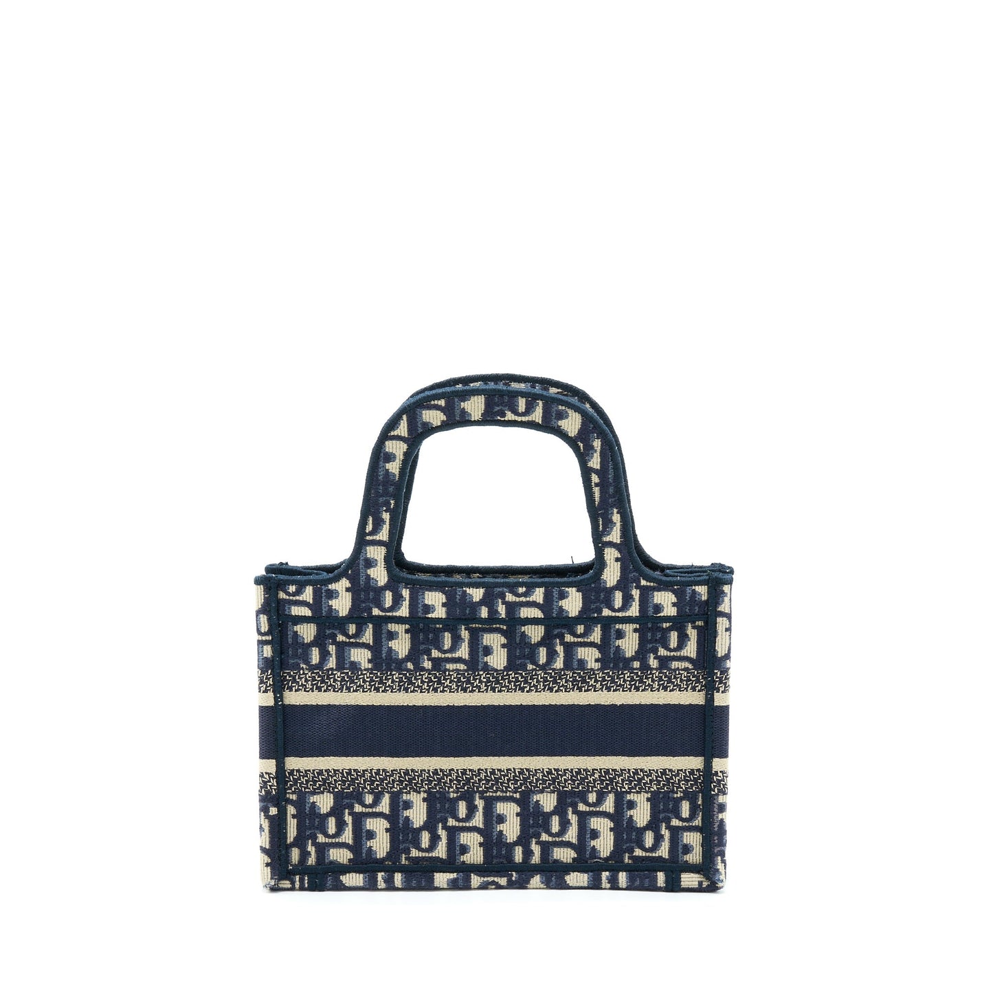 Dior Book Tote Oblique Embriodery Handbag Blue Mini Tote Bag