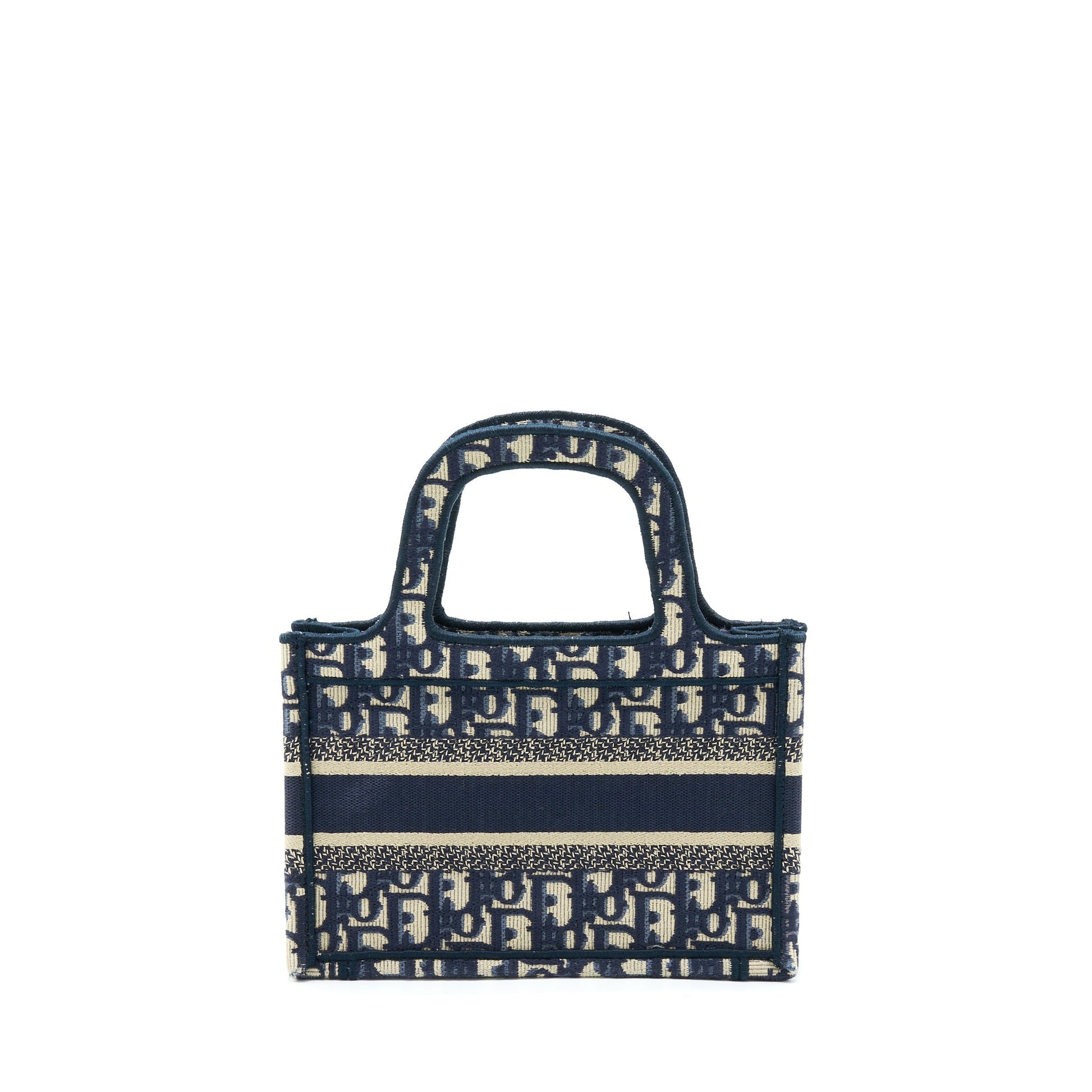 Dior Book Tote Oblique Embriodery Handbag Blue Mini Tote Bag