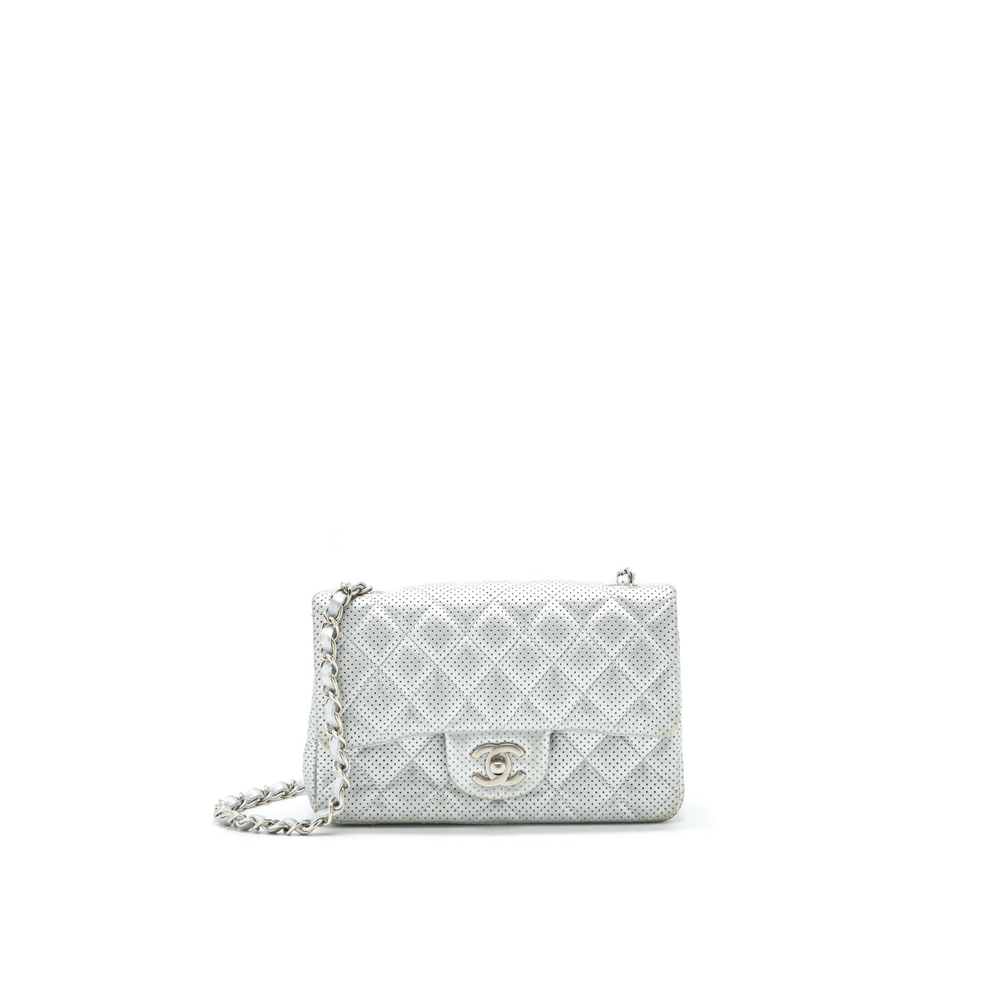 Chanel FLAP Silver Shoulder Bag