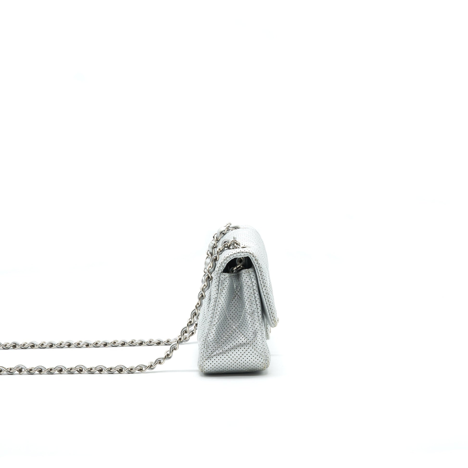 Chanel FLAP Silver Shoulder Bag