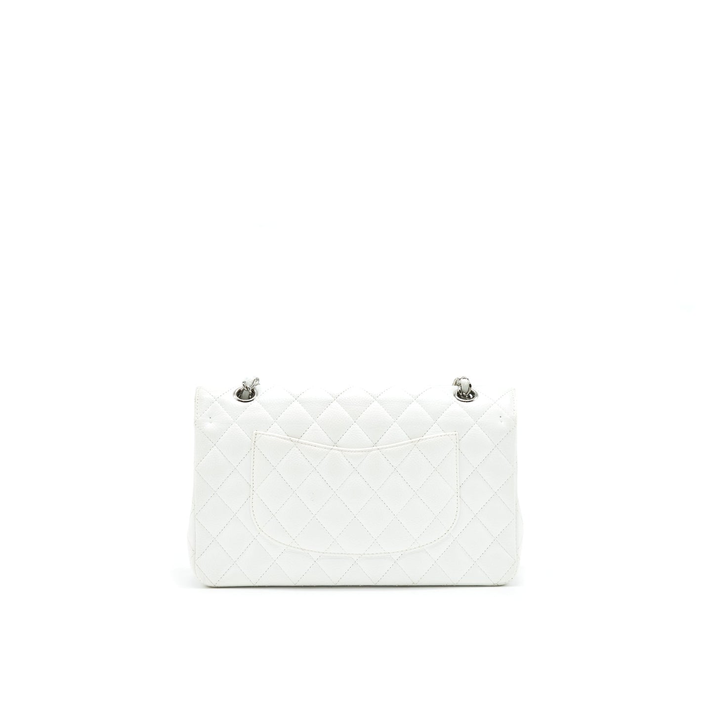 Chanel CLASSIC DOUBLE FLAP CAVIAR SHW White Shoulder Bag