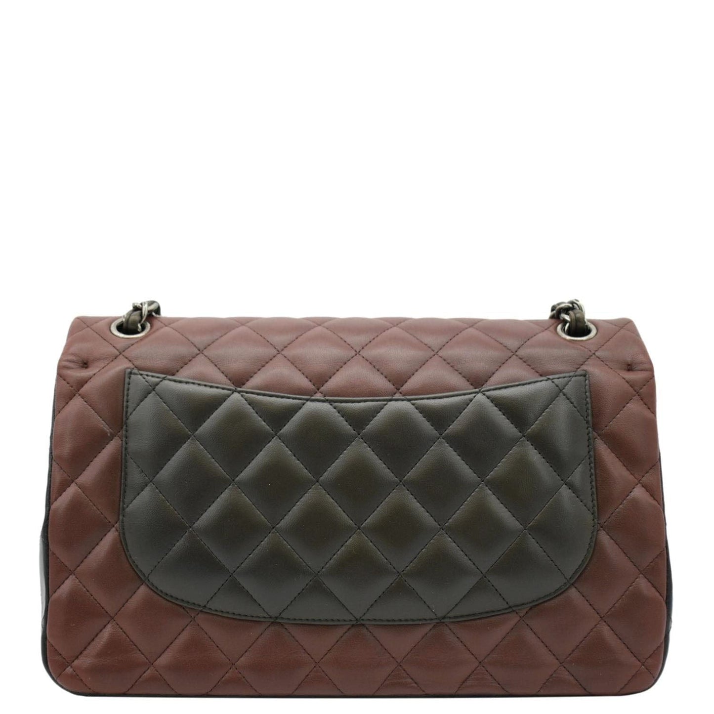 Chanel Classic Double Flap Quilted Tricolor Leather Travel Bag