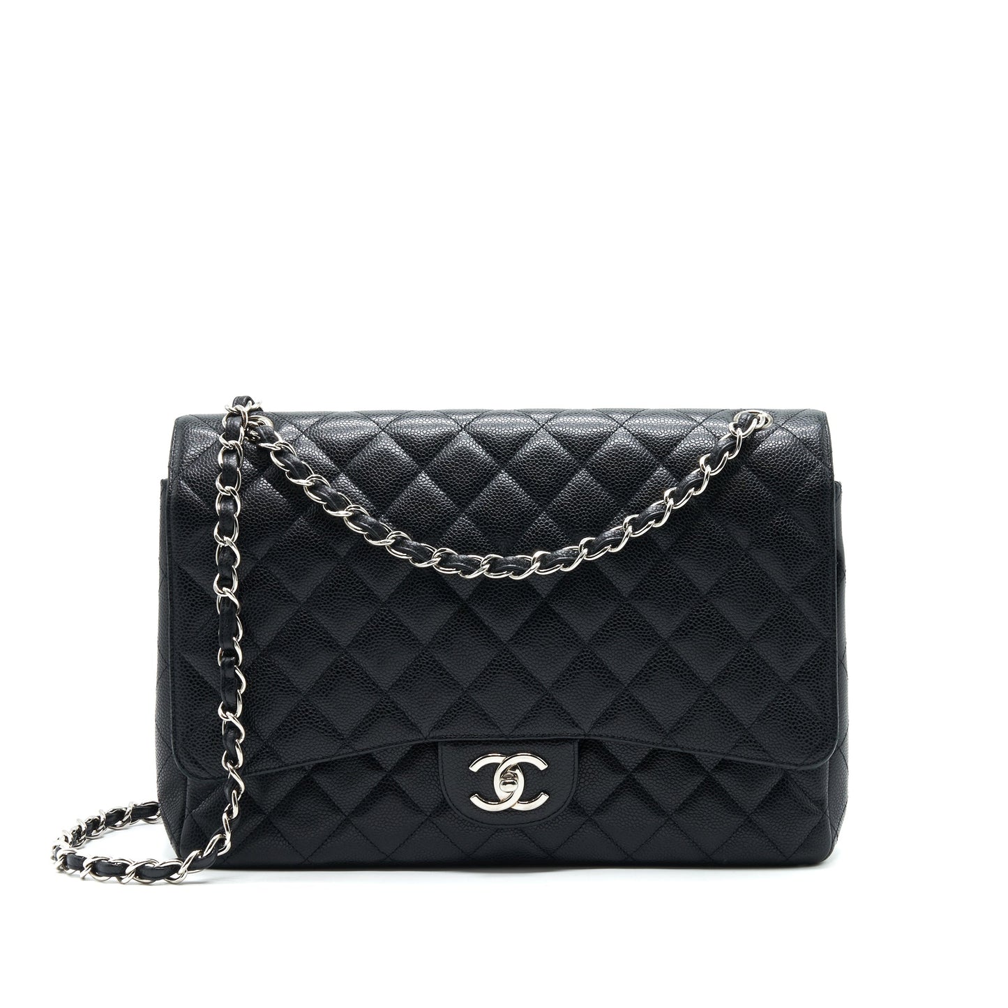 Chanel Maxi Flap Caviar SHW Black Shoulder Bag