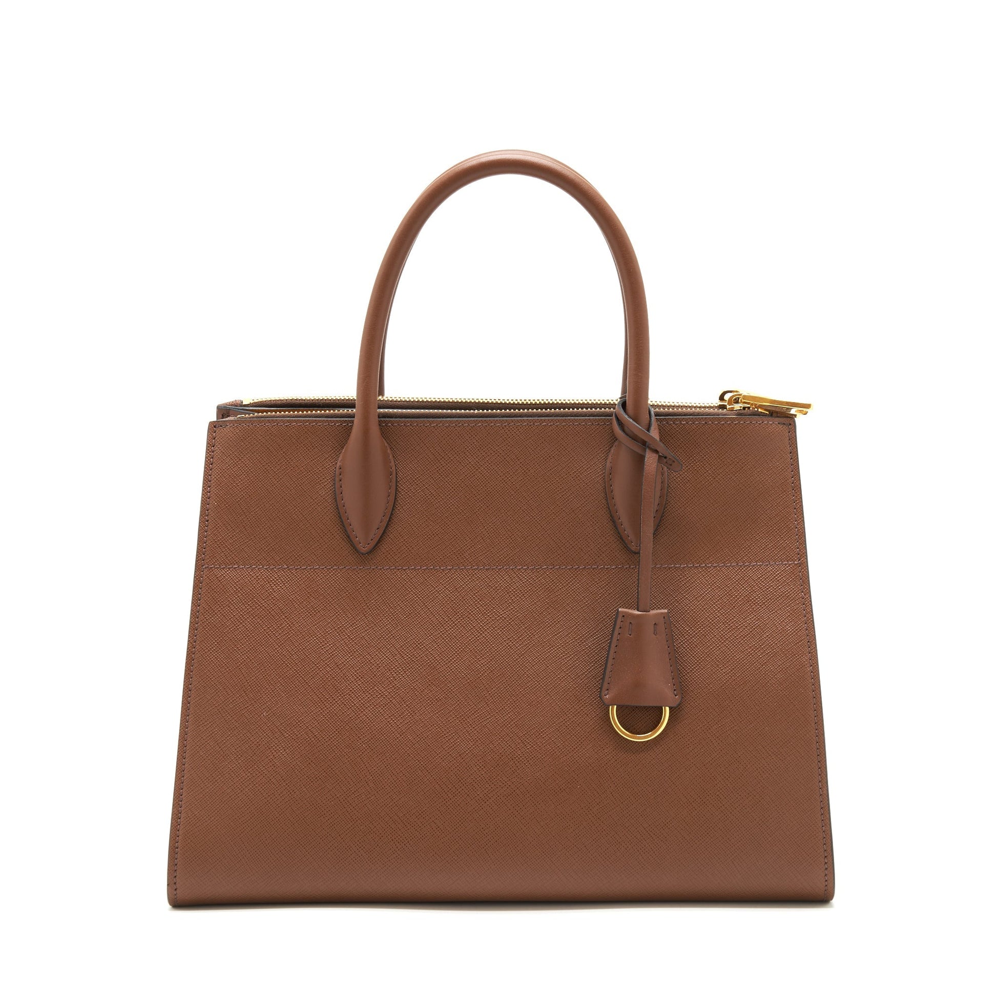 Saffiano Borda Purse Handbag Brown Travel Bag