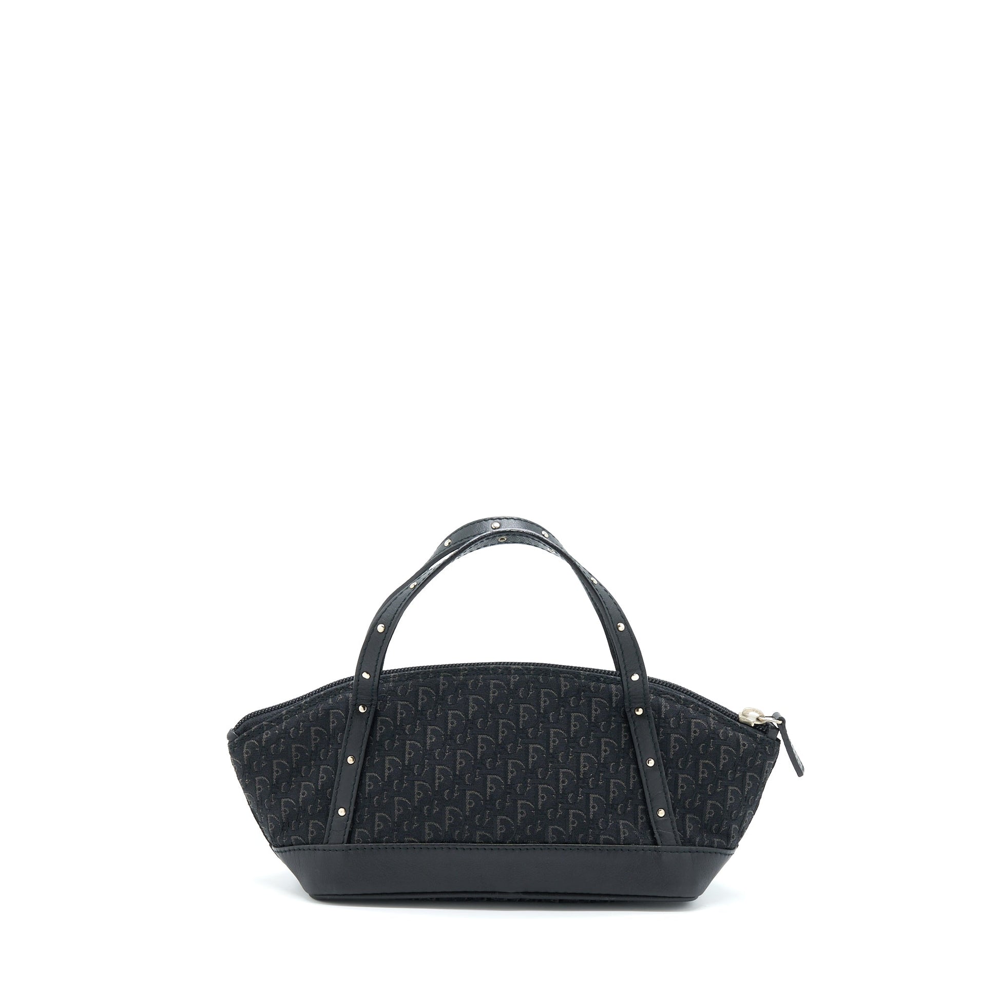 Dior Purse Oblique Handbag Canvas Black Travel Bag