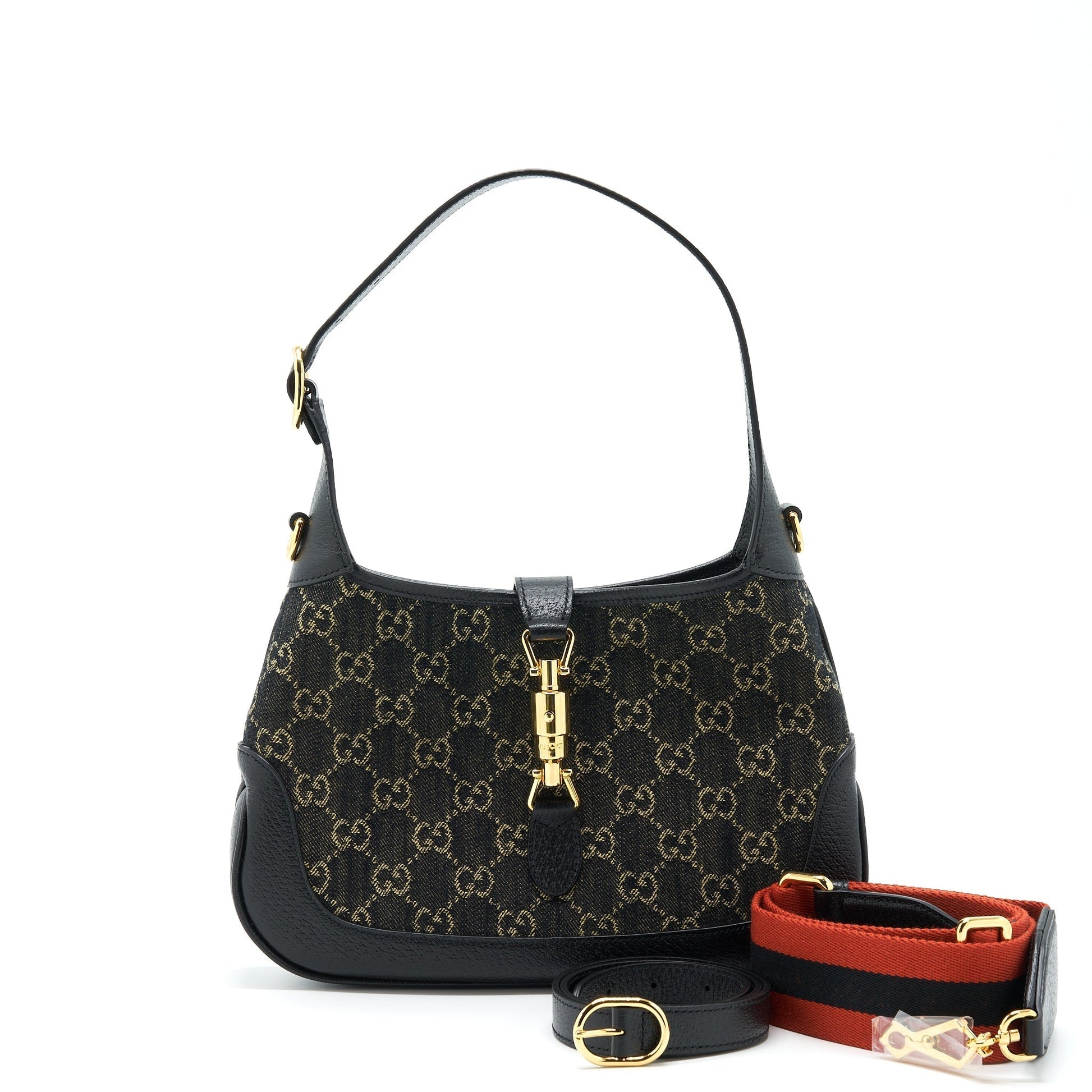 Gucci Jackie Small Shoulder Bag Leather Denim