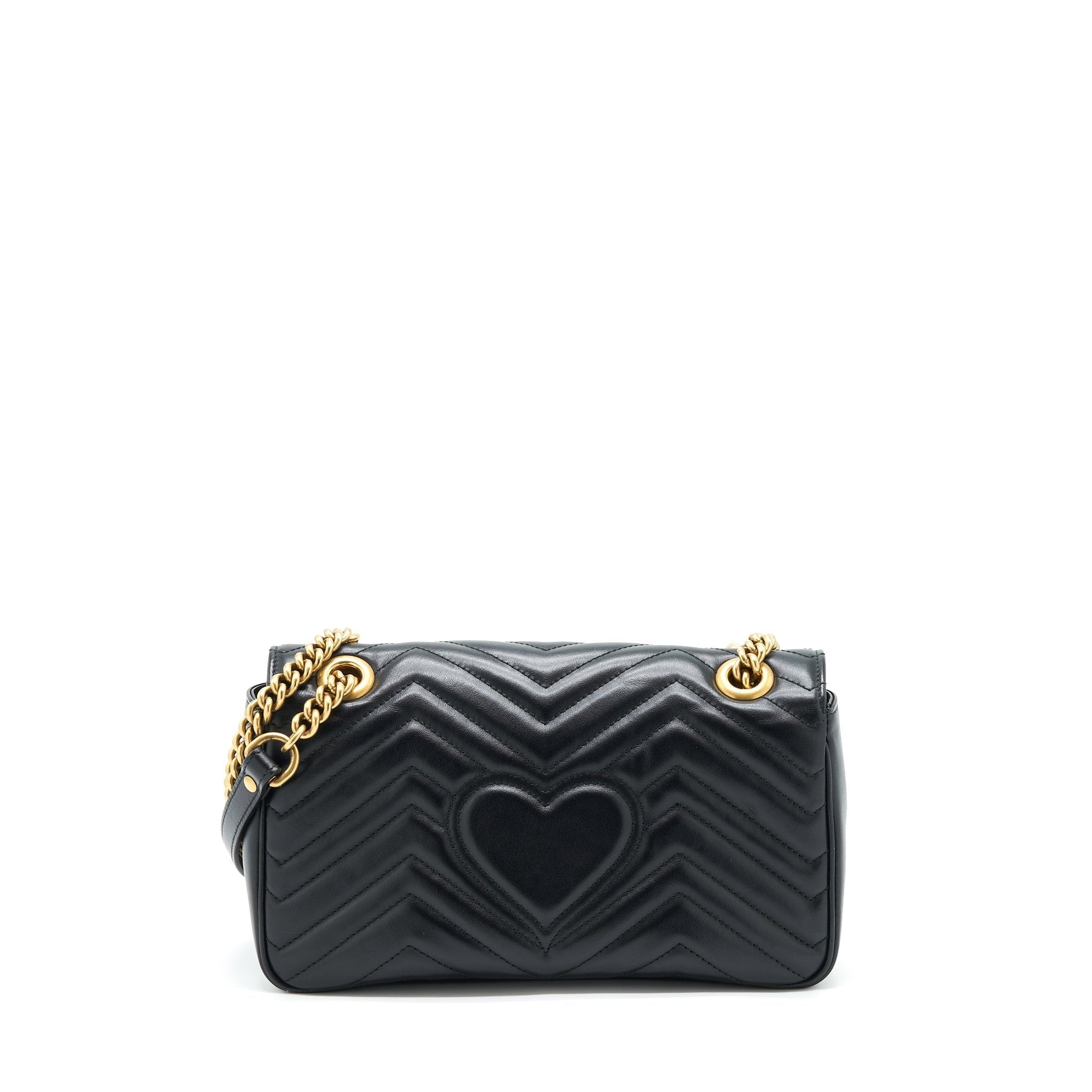 Gucci Marmont Shoulder Bag Matelasse Black Ghw 1