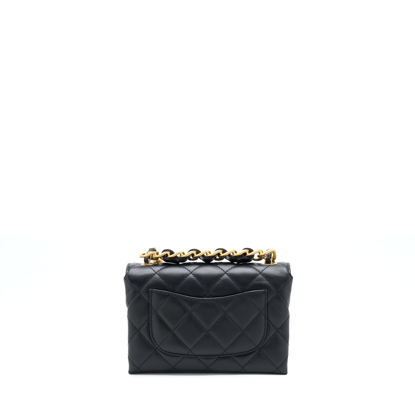 Chanel 22S Seasonal Flap Calfskin Brushed GHW Black Shoulder Bag