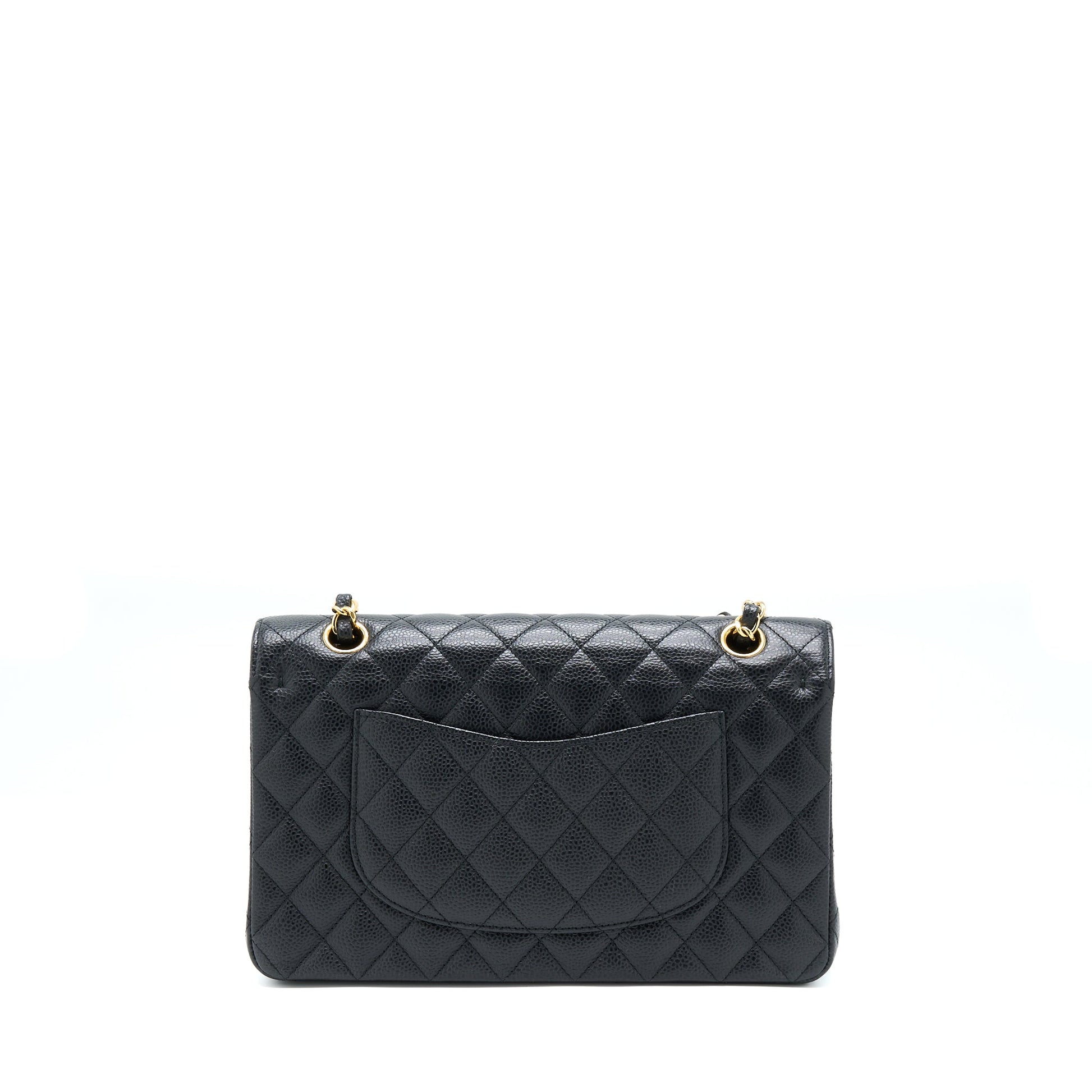 Chanel Classic Double Flap Caviar GHW Black Handbag Black Ghw