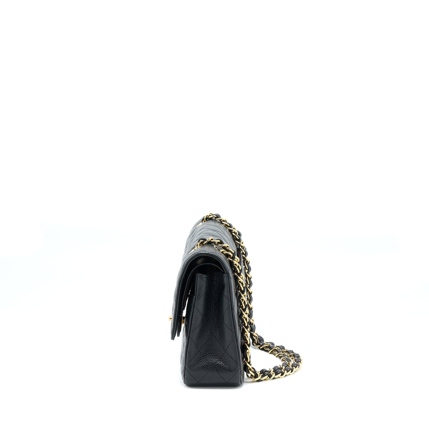 Chanel Classic Double Flap Caviar GHW Black Handbag Black Ghw