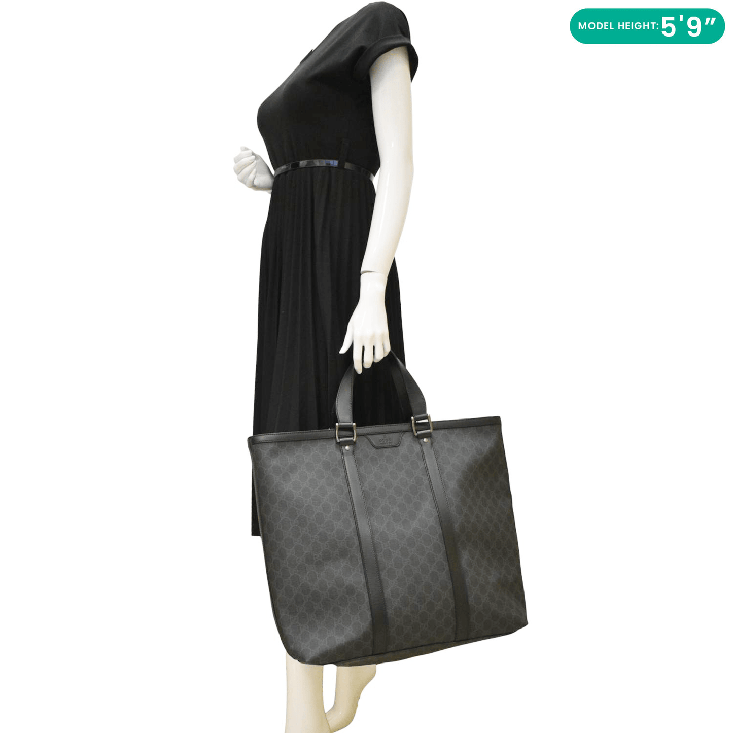 Gucci Supreme Tote Bag Black Medium