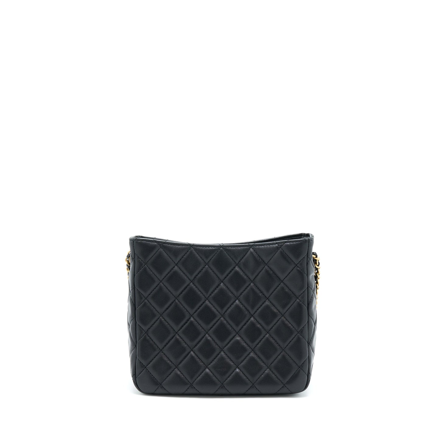 Chanel 22B Pearl Crush Hobo Lambskin GHW Black Shoulder Bag