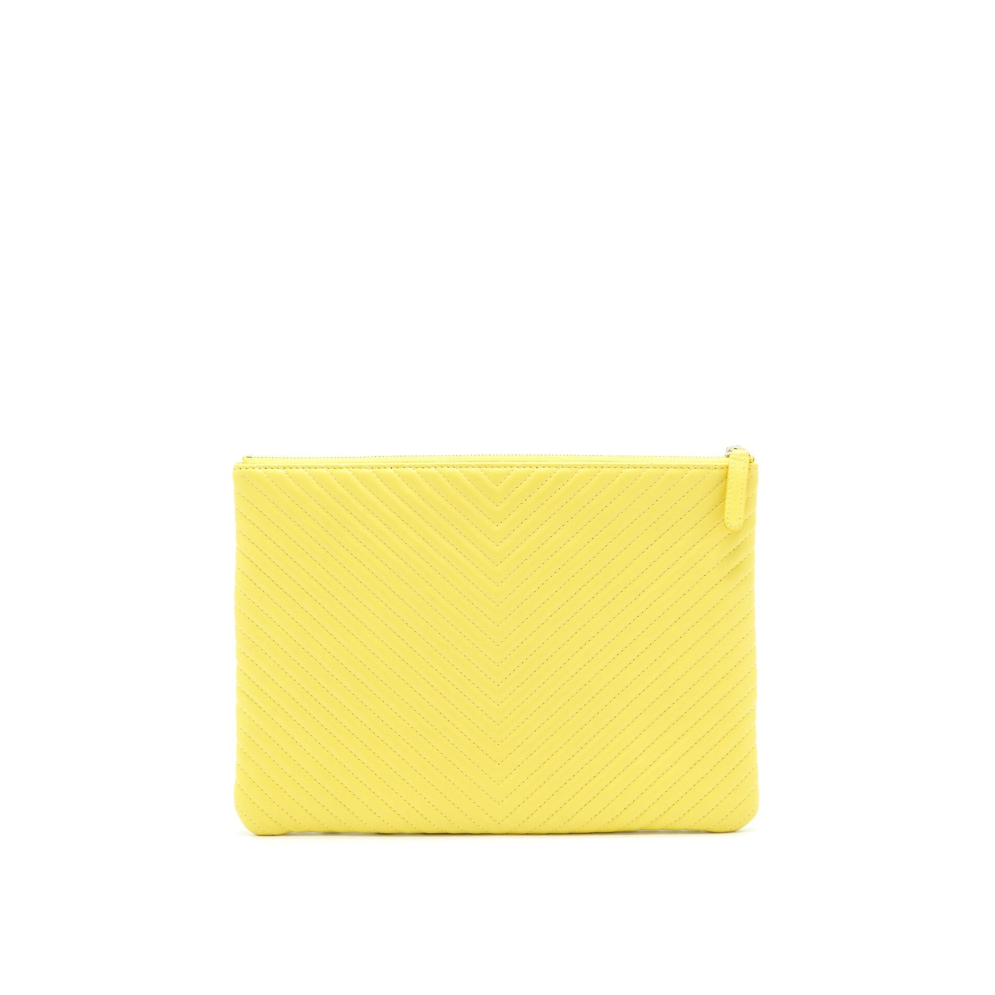 Chanel CHEVRON YELLOW SHW Clutch Bag