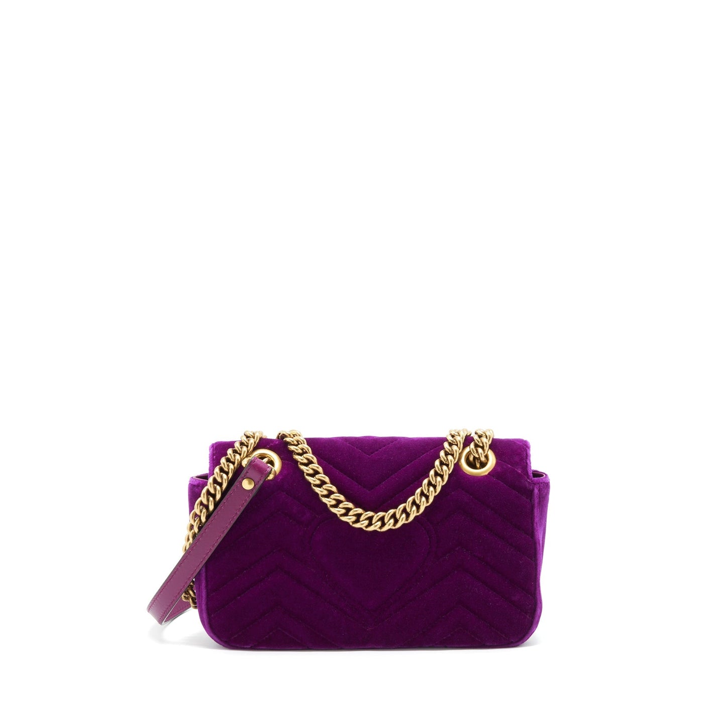 Gucci Marmont Bag Velvet Purple Mini Travel Bag