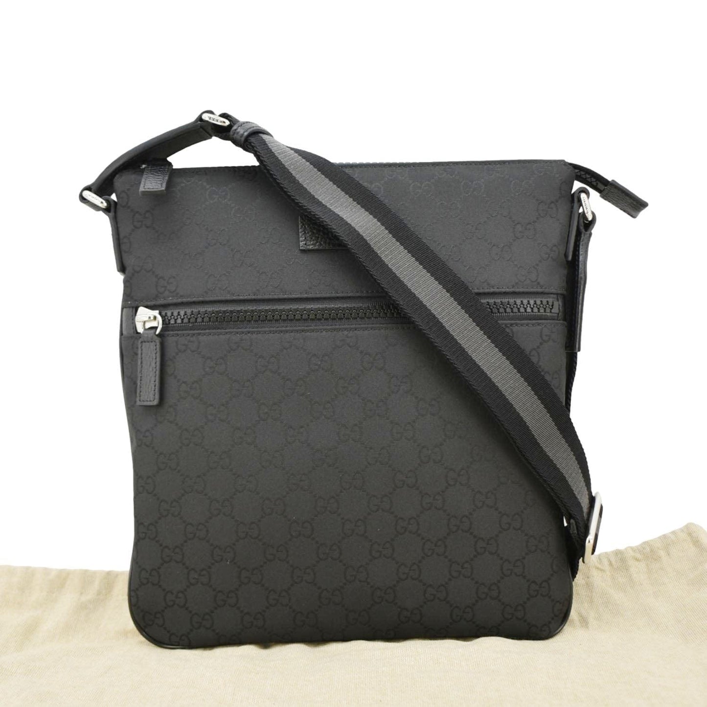 Gucci Messenger Bag Nylon Monogram Crossbody Bag
