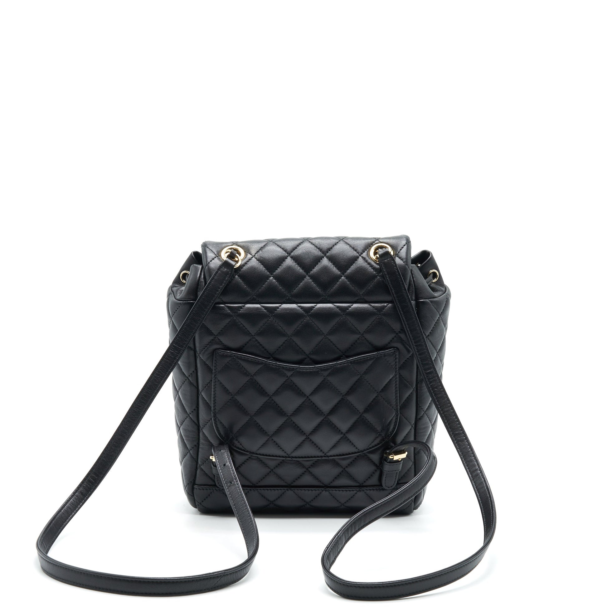 Chanel QUILTED LAMBSKIN URBAN SPIRIT BACKPACK GHW Black