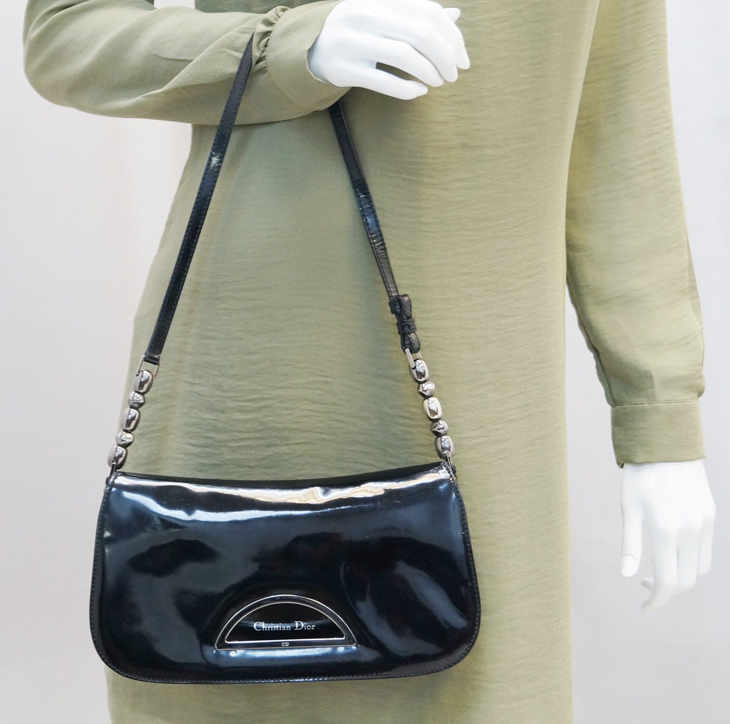 Dior Maris Pearl Shoulder Bag Black