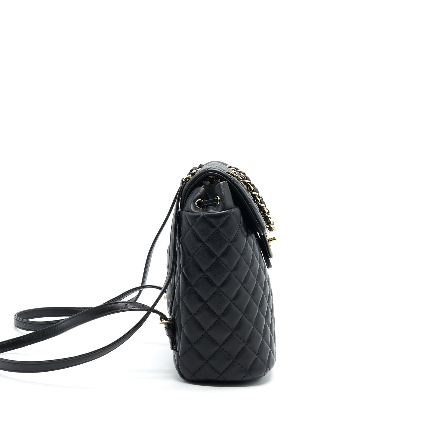 Chanel QUILTED LAMBSKIN URBAN SPIRIT BACKPACK GHW Black