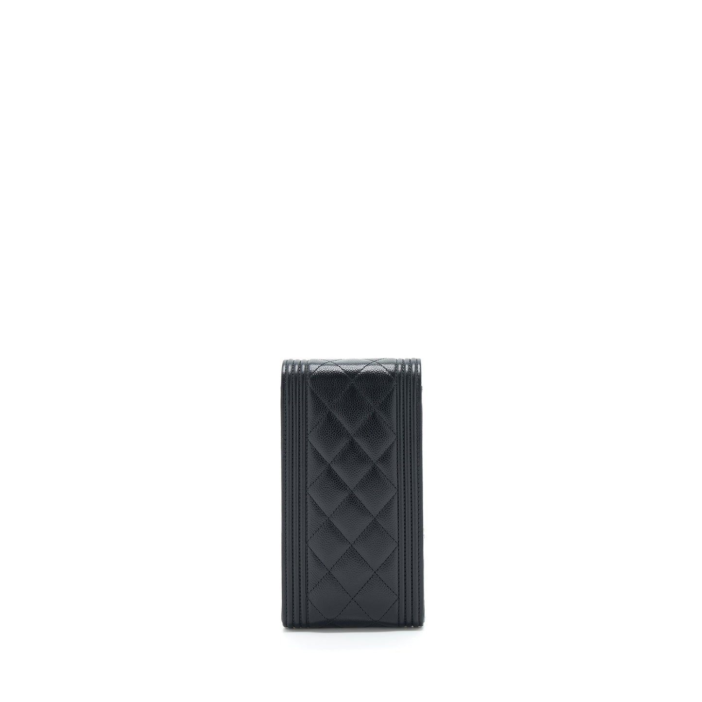 Chanel vertical boy flap phone caviar LGHW Black Handbag