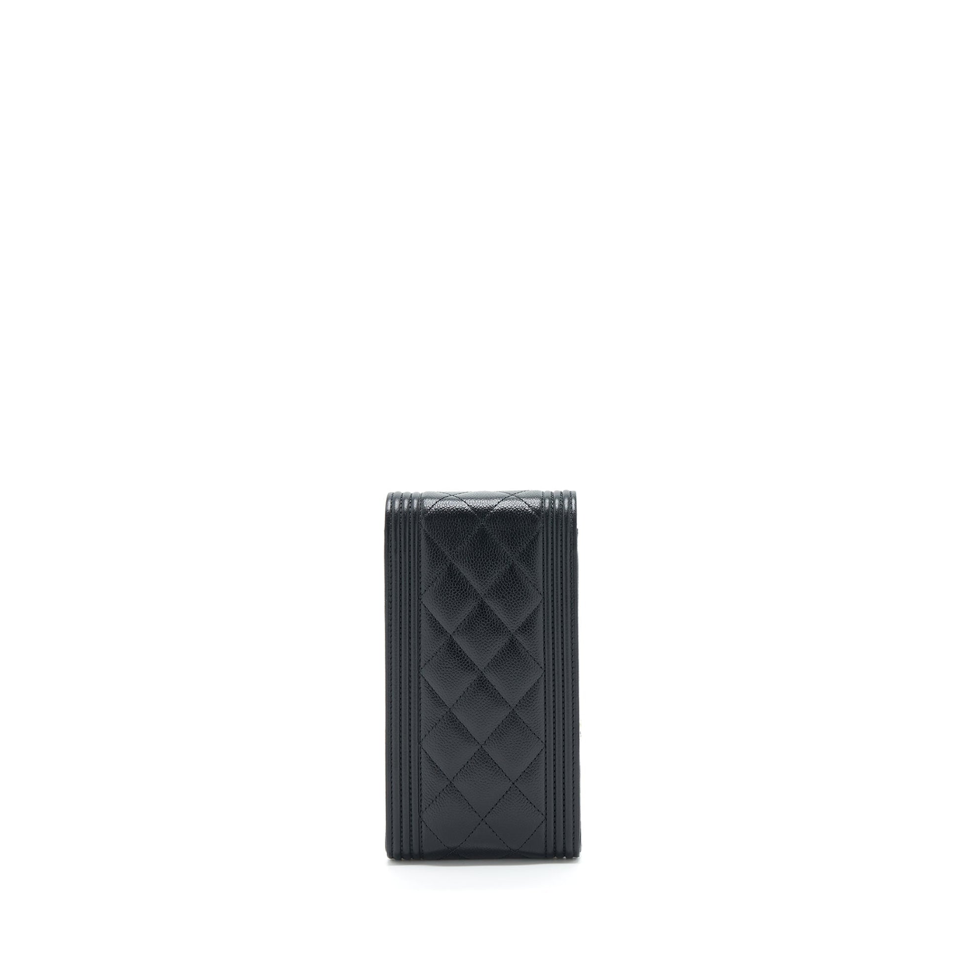 Chanel vertical boy flap phone caviar LGHW Black Handbag