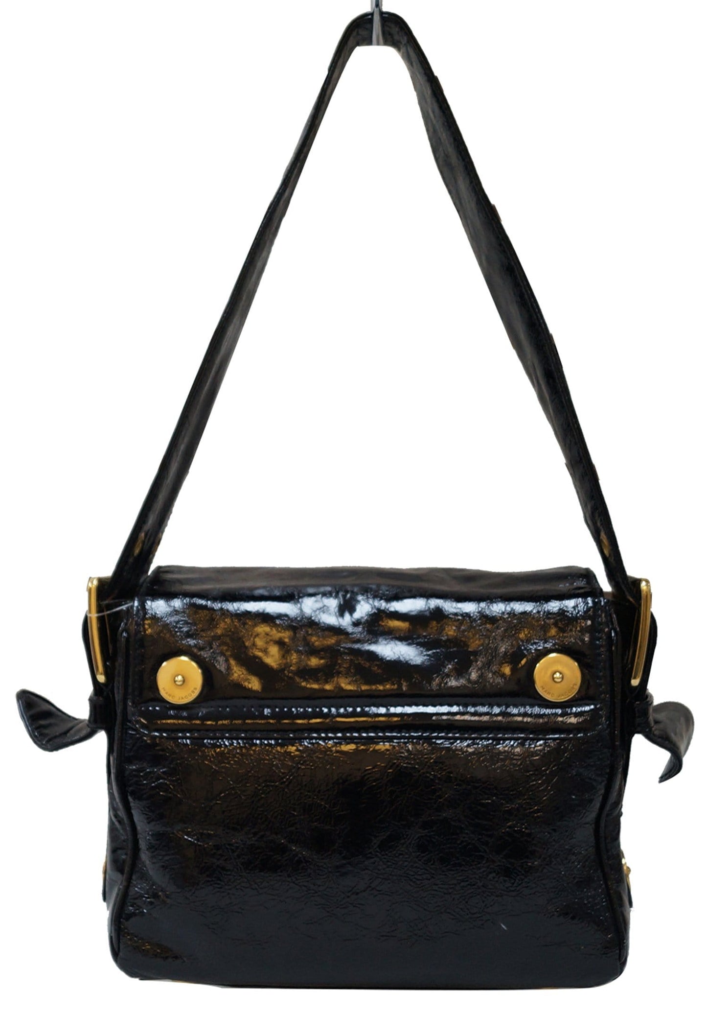 Marc Jacobs Patent Shoulder Bag Leather Black