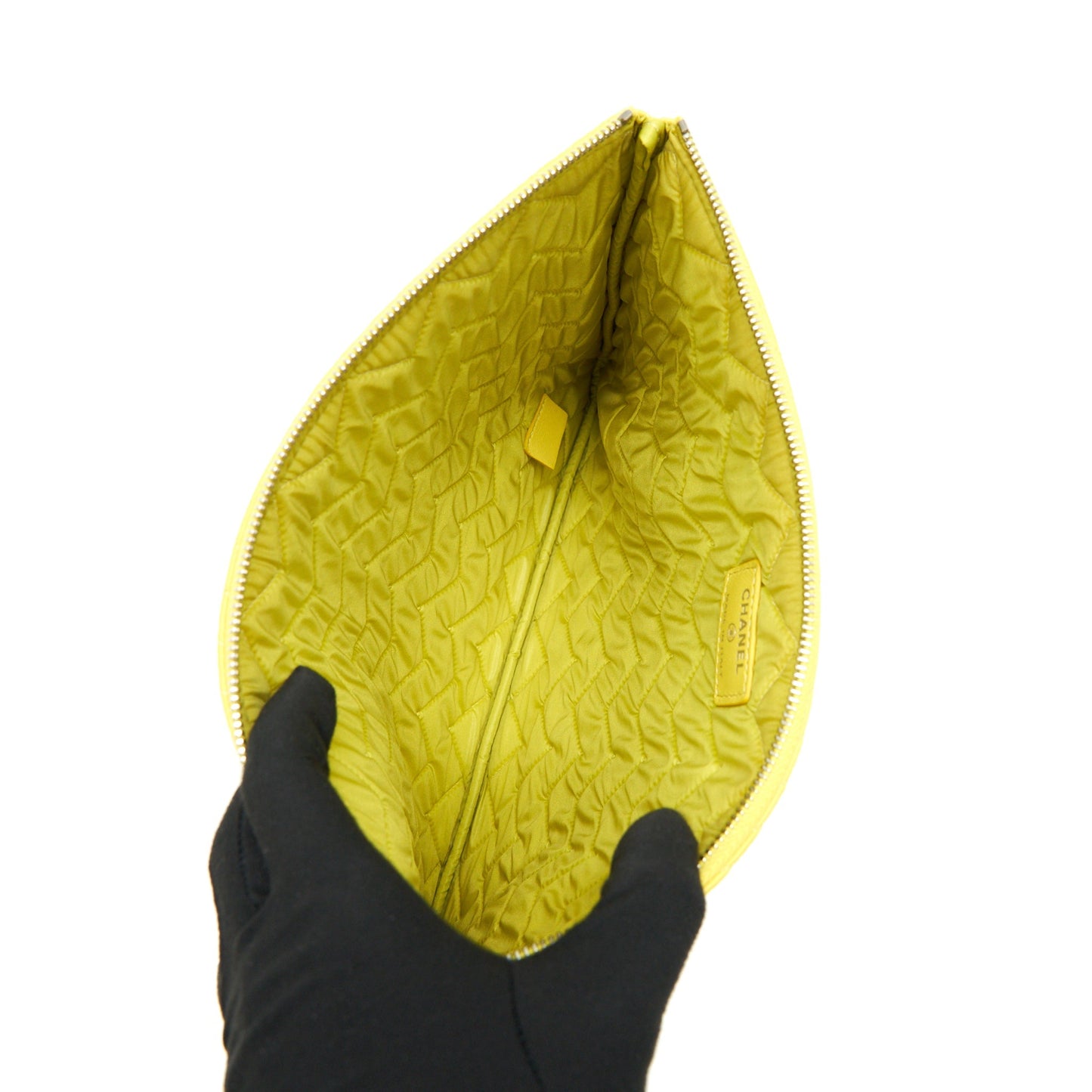 Chanel CHEVRON YELLOW SHW Clutch Bag