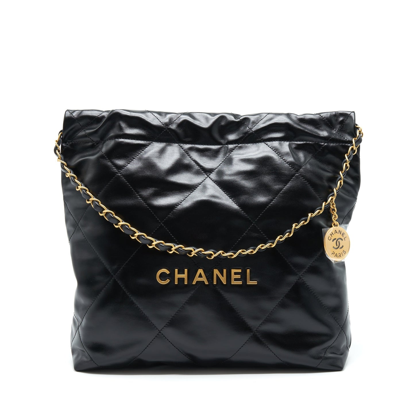 Chanel 22 GHW microchip Black Small Handbag