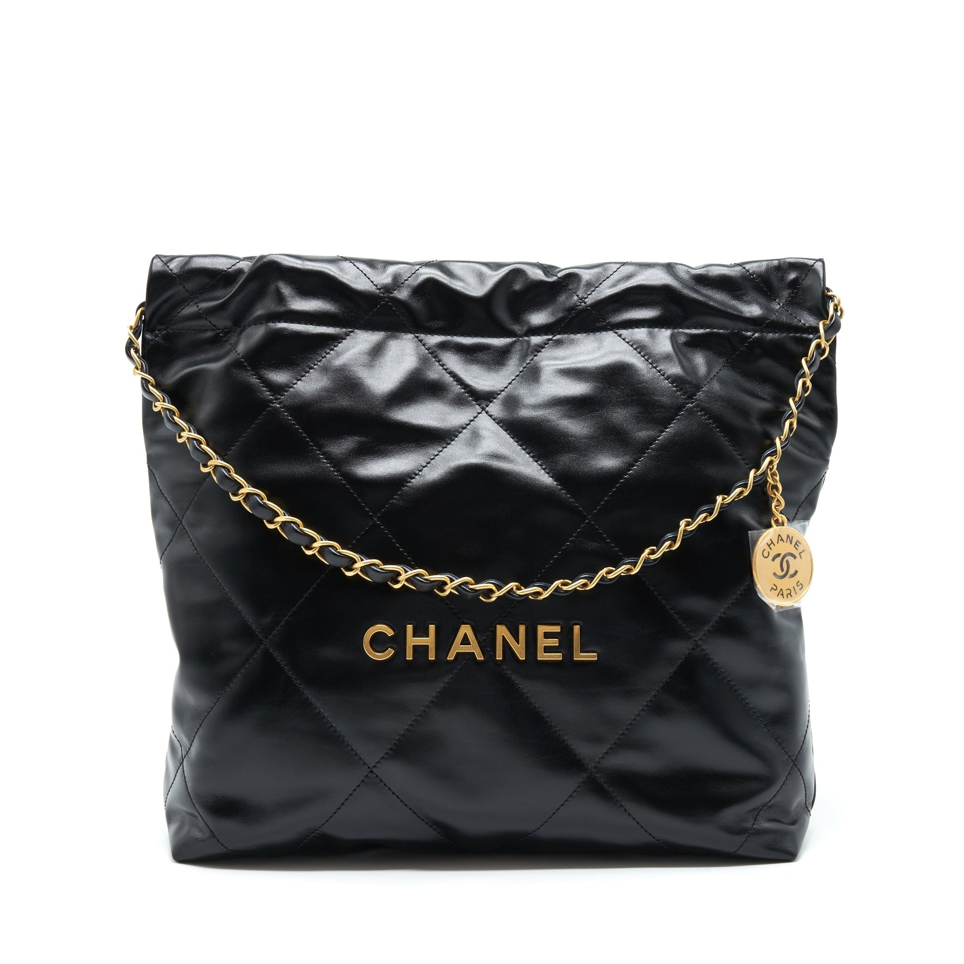 Chanel 22 GHW microchip Black Small Handbag