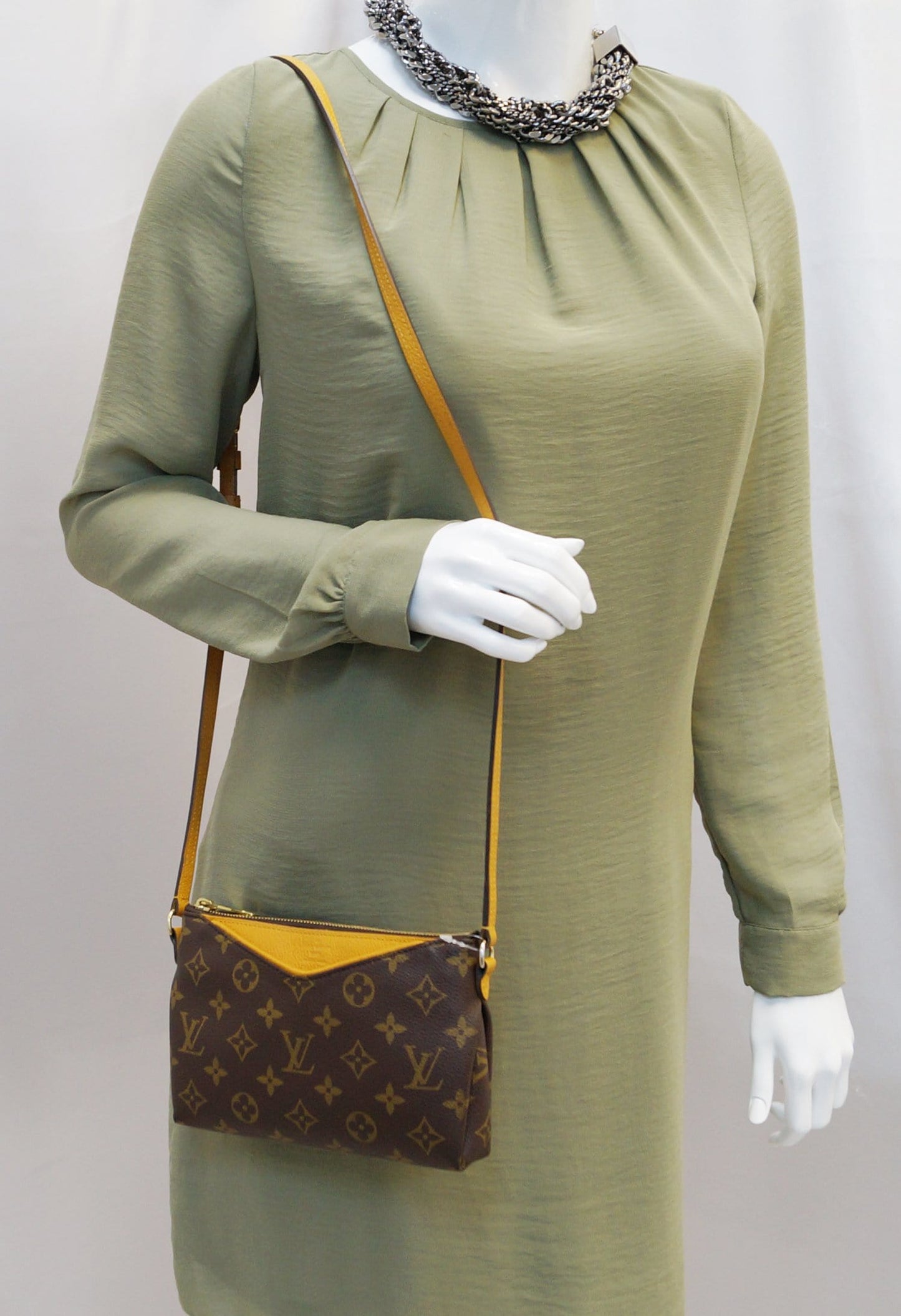Louis Pallas Clutch Crossbody Bag Canvas Monogram