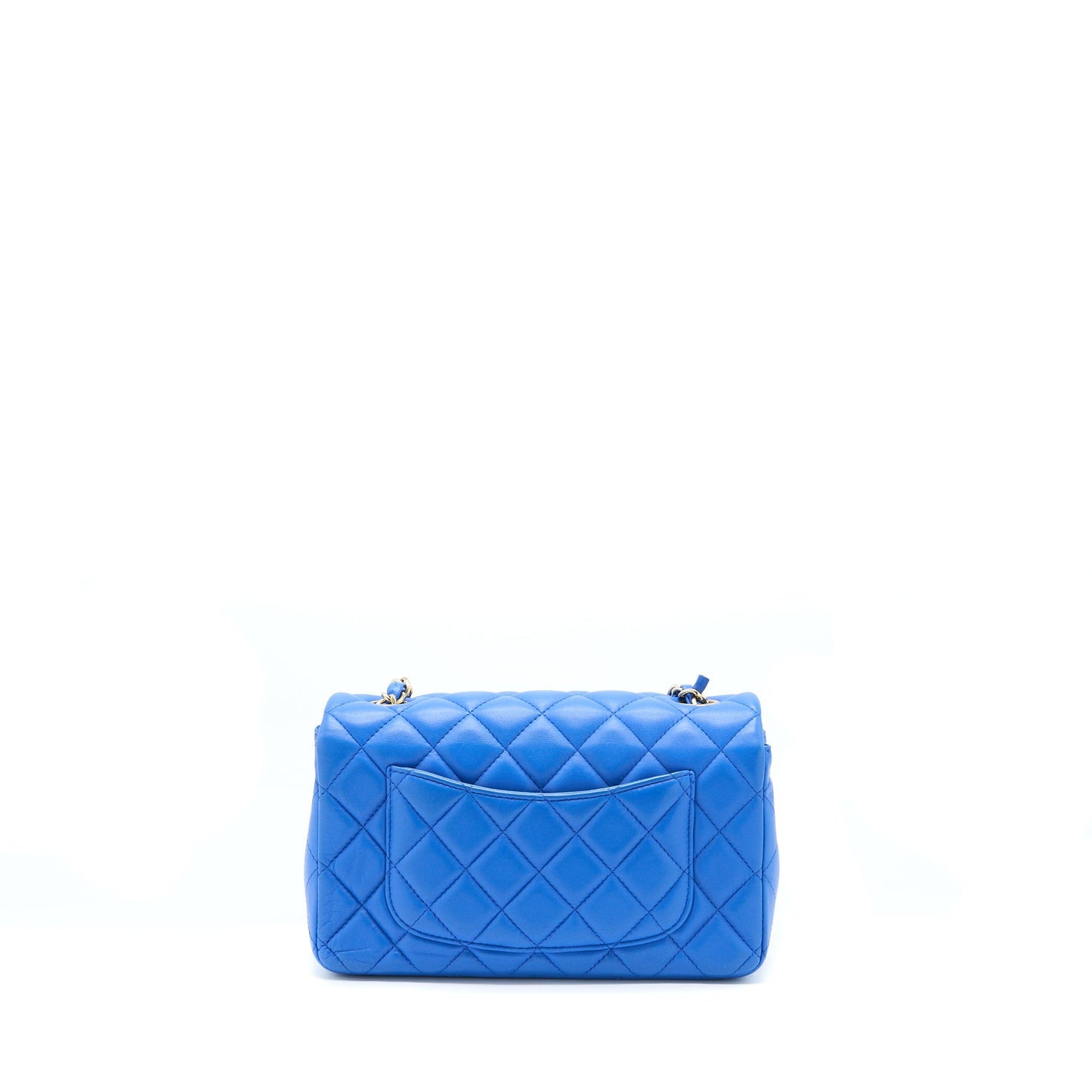 Chanel Rectangular Flap Lambskin LGHW Blue Shoulder Bag Lghw 1