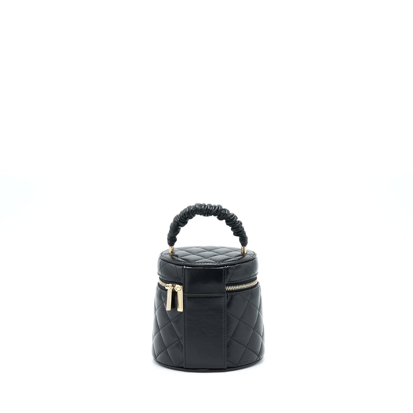 Chanel 22S Top Handle Vanity Lambskin LGHW Black Handbag