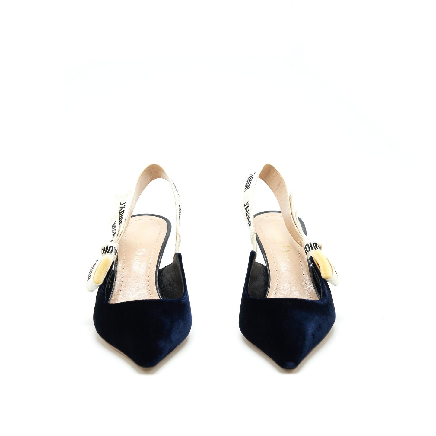 Dior Size Slingback Pump Velvet Navy Handbag Shoes