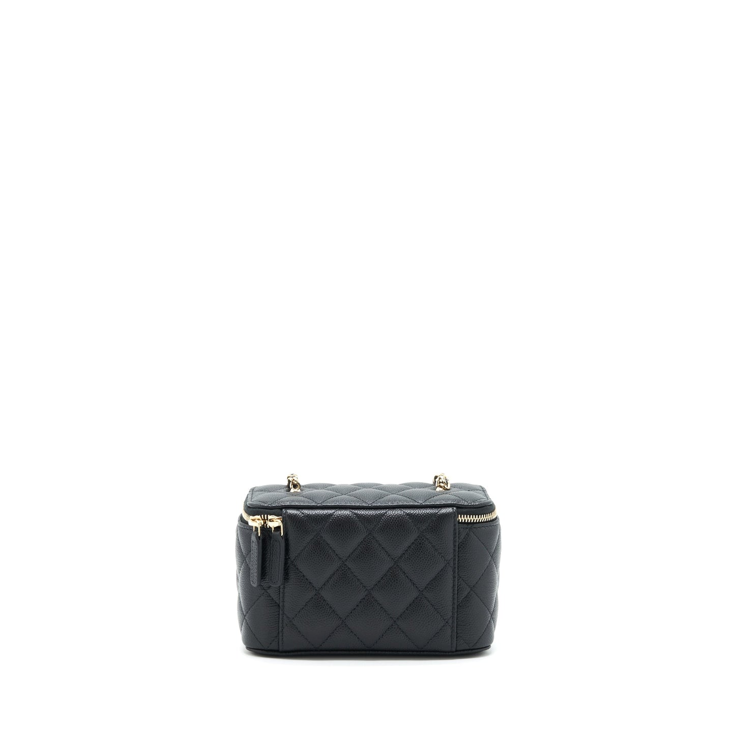 Chanel 22P Long Vanity Logo On Caviar Black Handbag