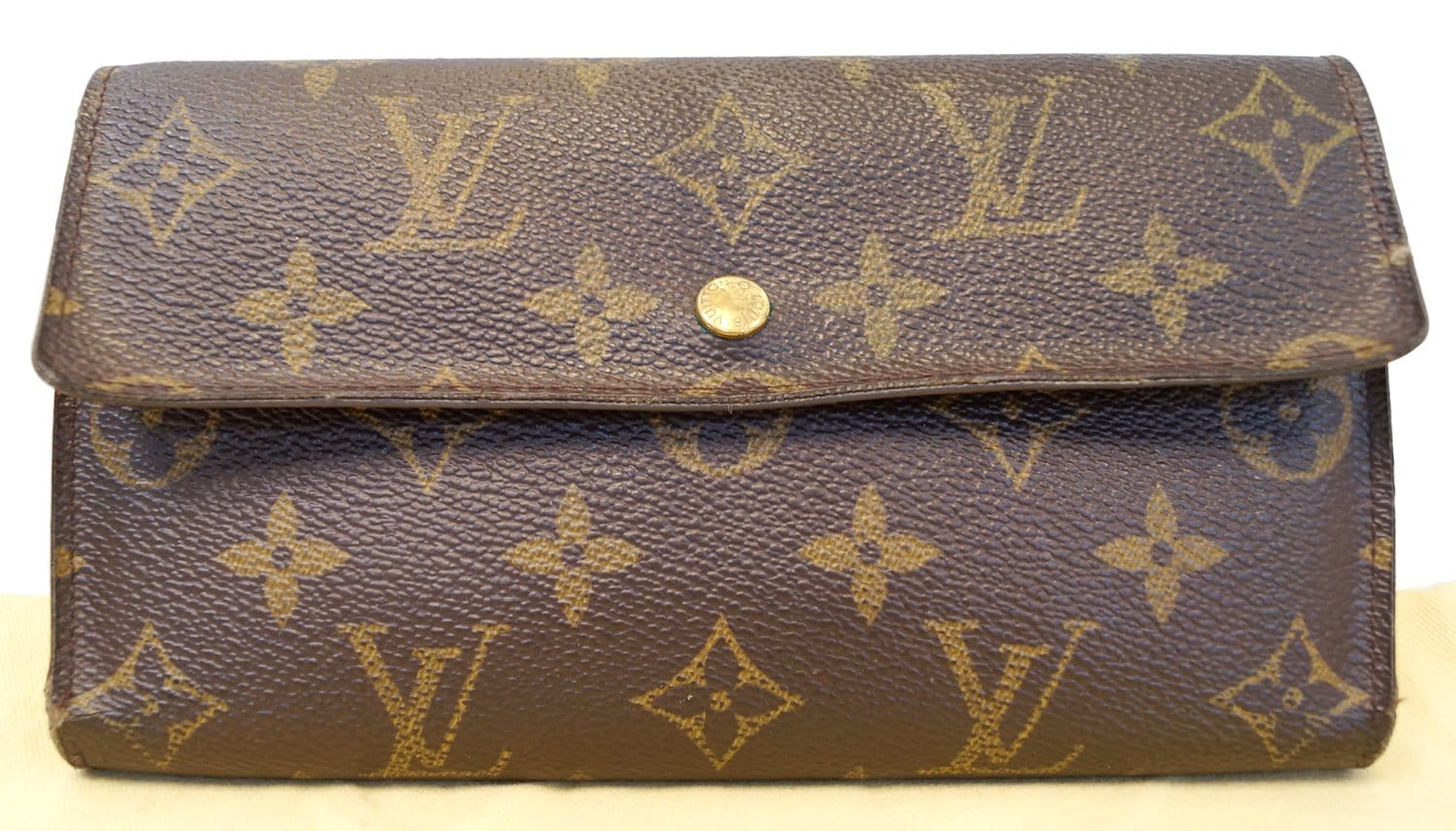 Louis Porte Tresor International Wallet Clutch Bag Canvas Monogram