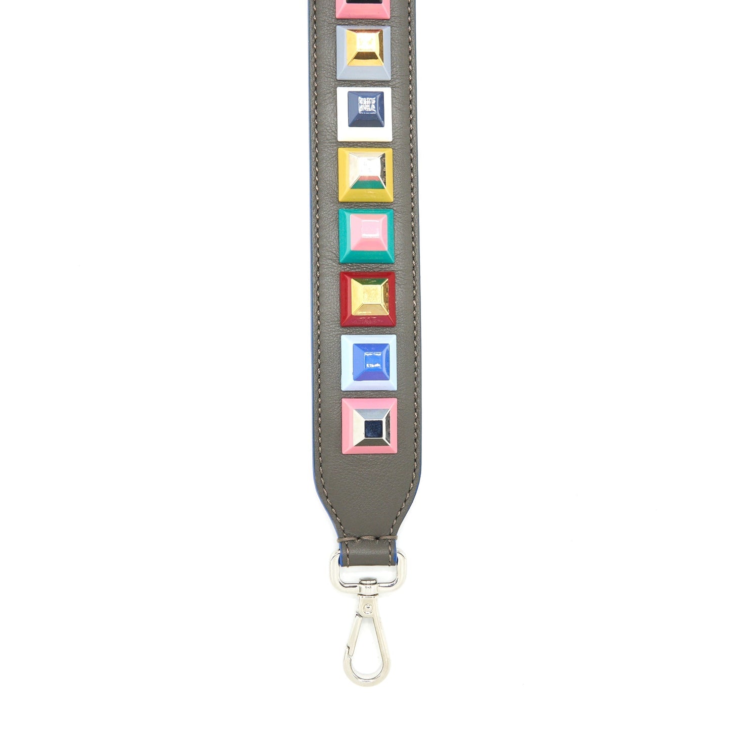 Fendi Studded Purse Strap Multicolour Leather Travel Bag