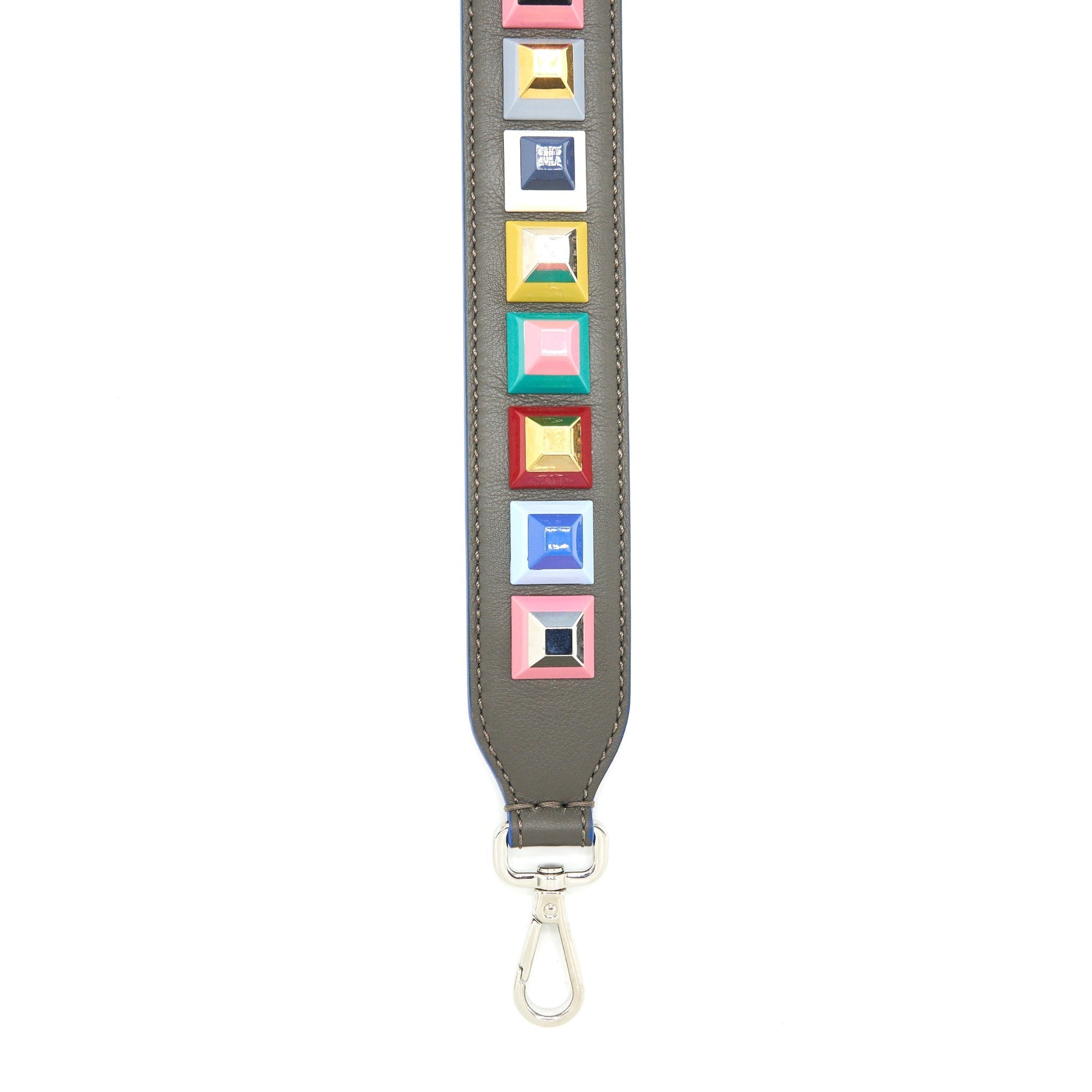 Fendi Studded Purse Strap Multicolour Leather Travel Bag