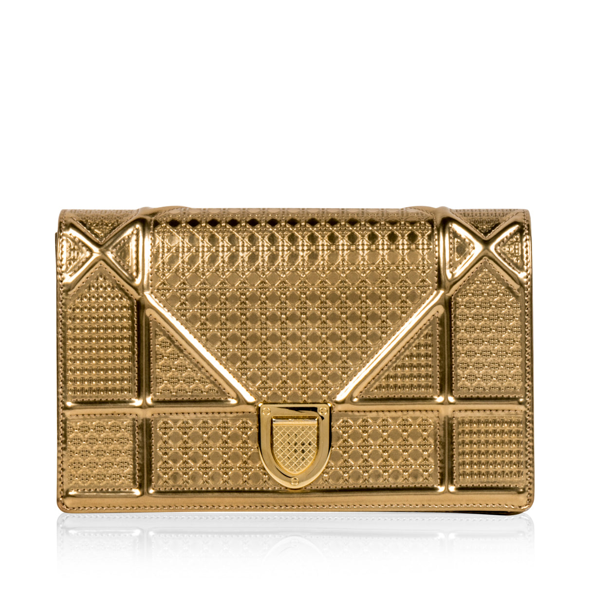 Dior Christian ama Woc Cannage Tote Bag Gold