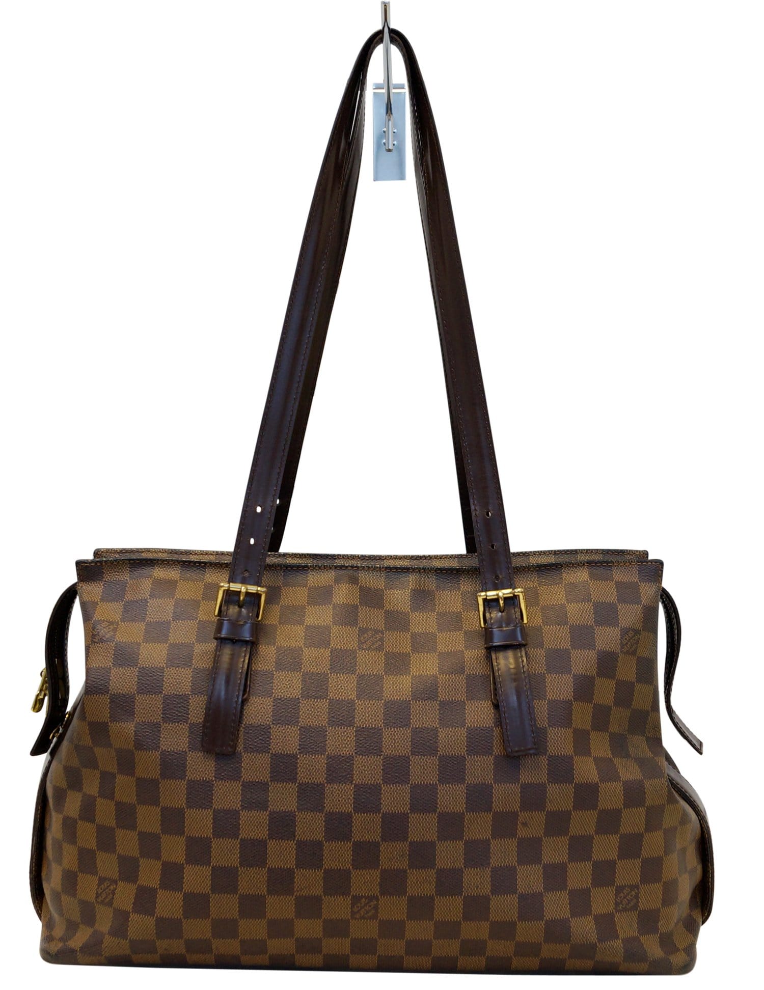 Louis Damier Ebene Chelsea Shoulder Bag Large