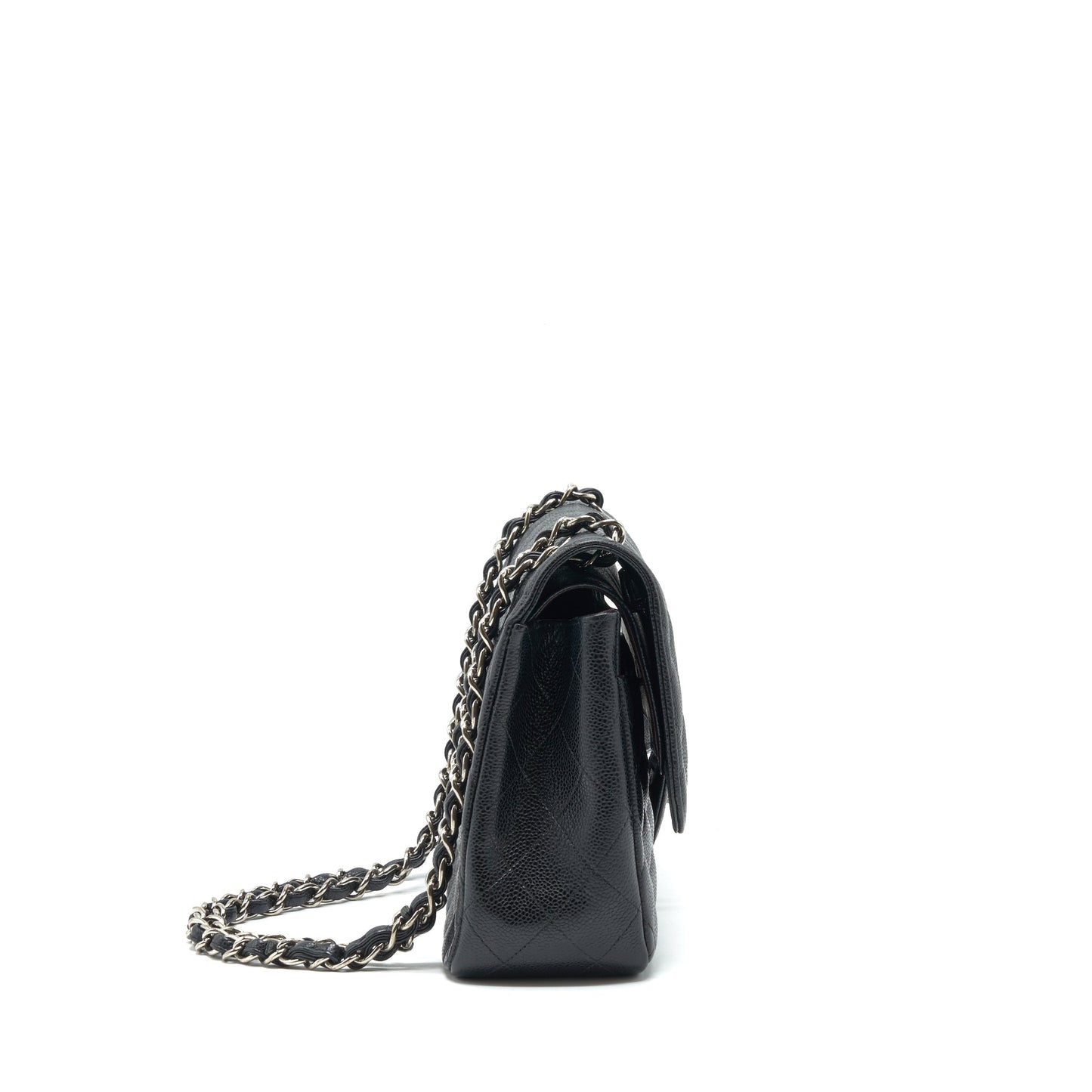 Chanel Jumbo Classic Flap Caviar SHW Black Shoulder Bag