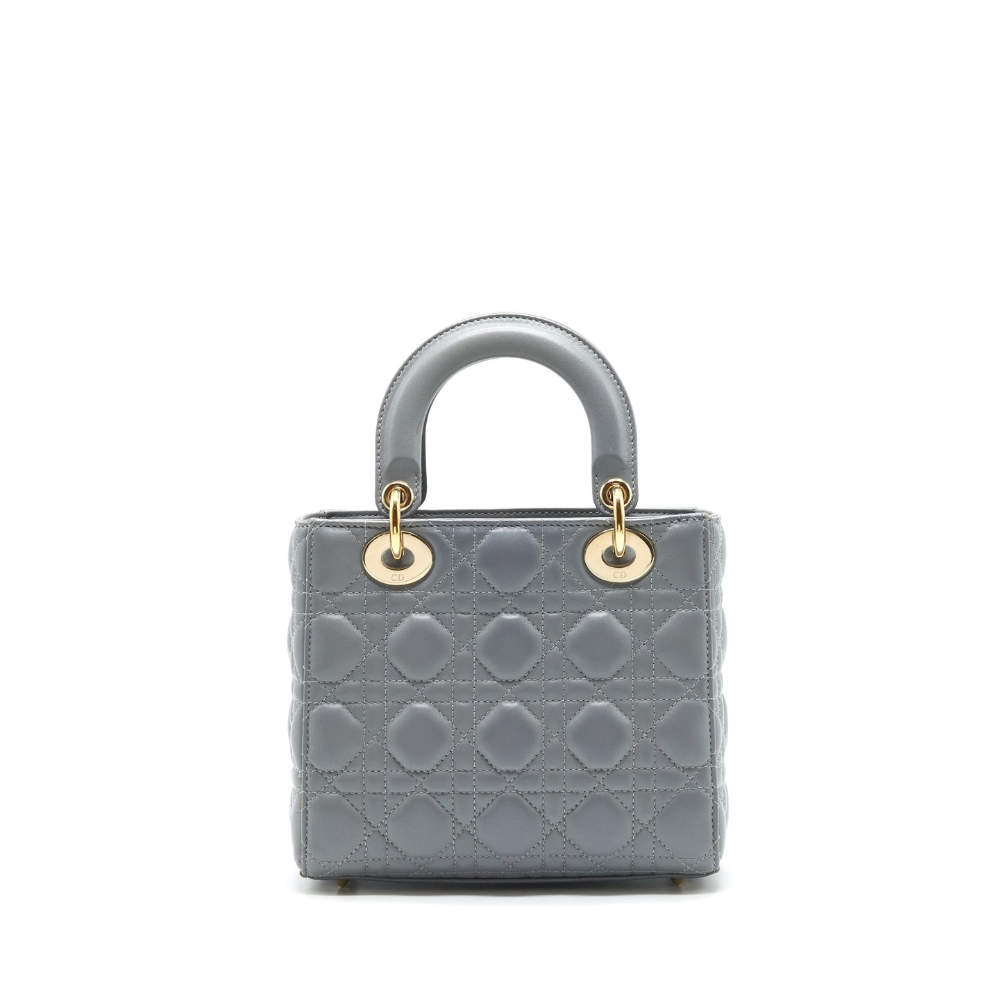 Dior Christian Lady Lambskin Grey Handbag Small Travel Bag