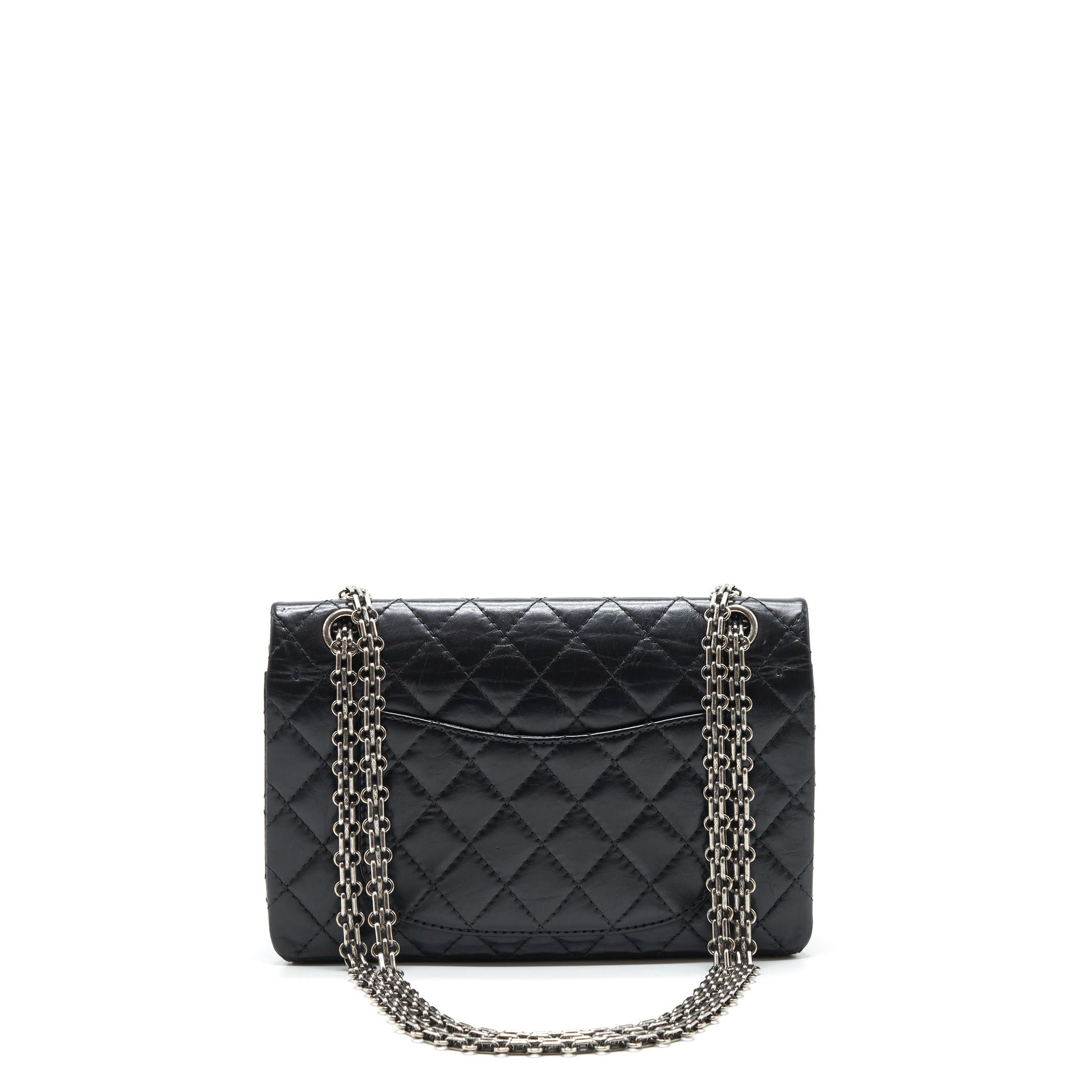 Chanel Reissue 2.55 double flap Calfskin SHW Black Shoulder Bag