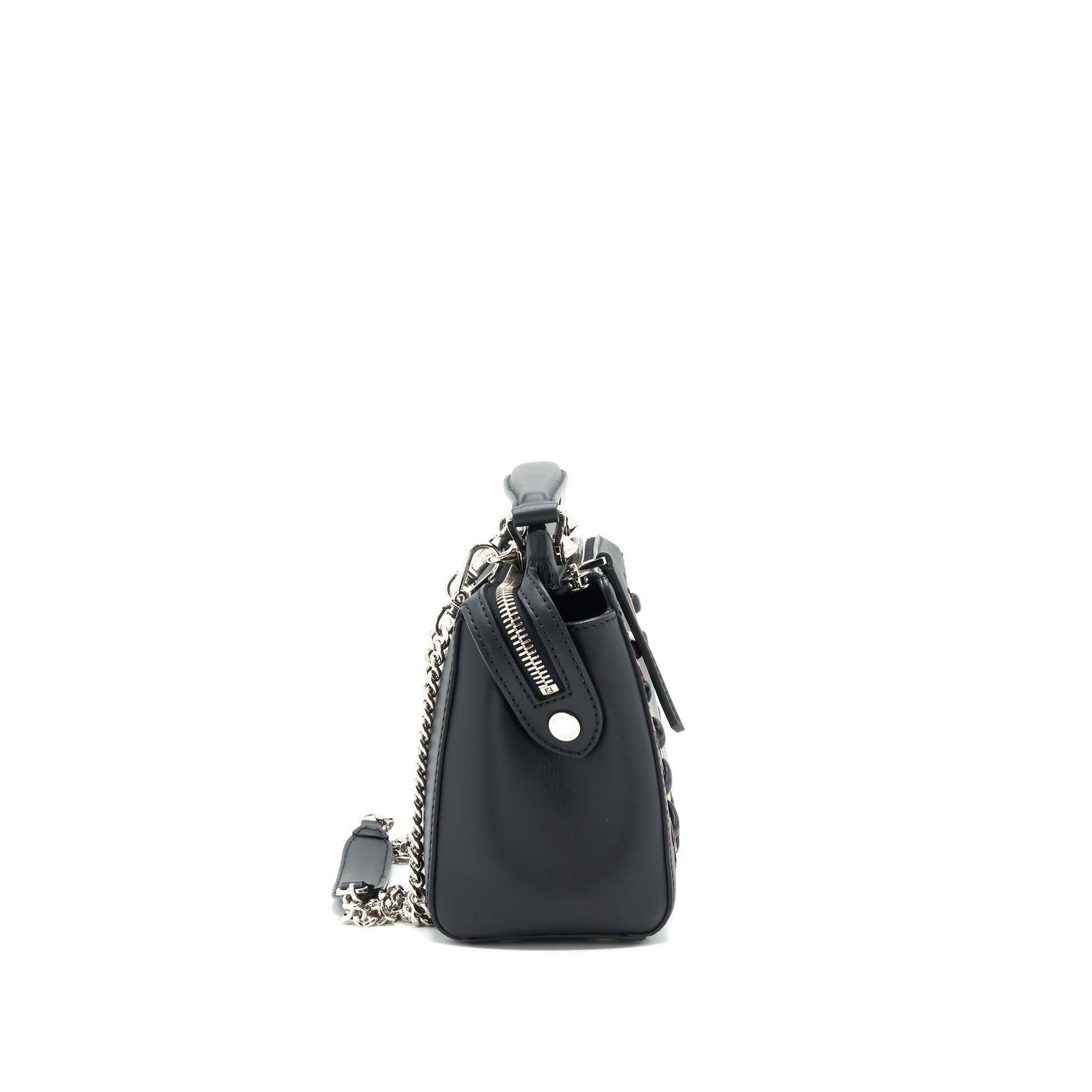 Fendi Dotcom Purse With Stitch Details Black Mini Shoulder Bag